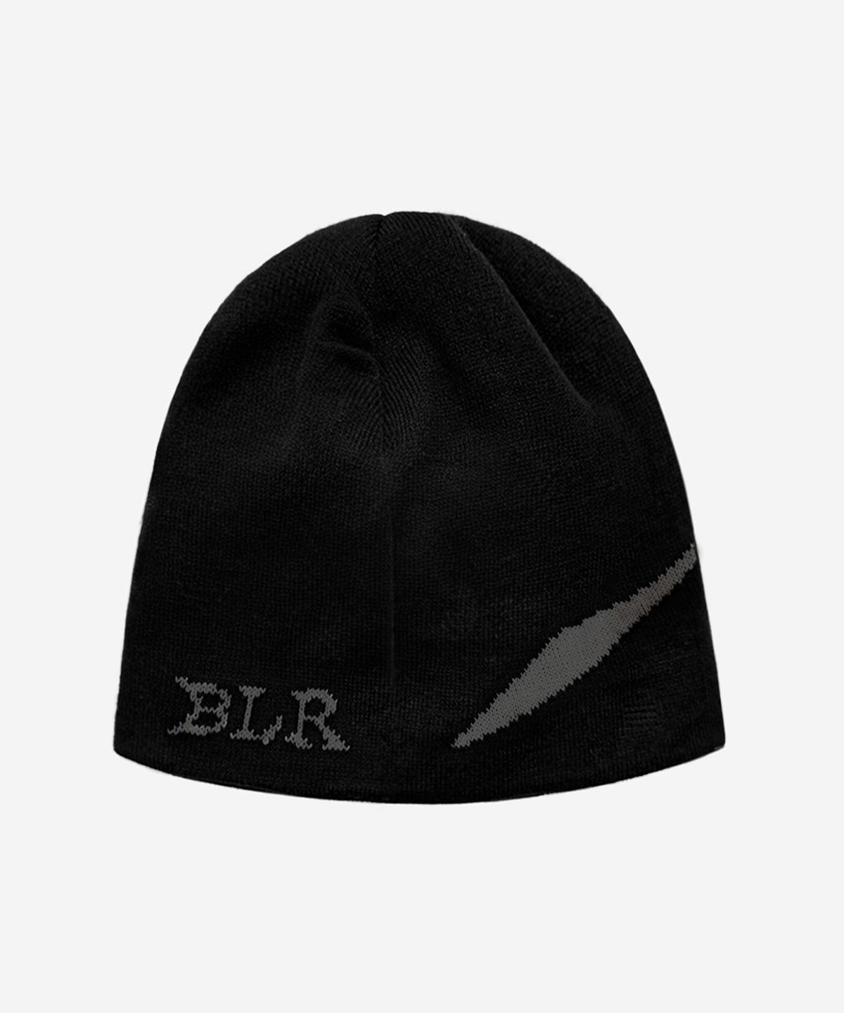 비엘알(BLR) BLR Curved Logo Beanie Black/Gray