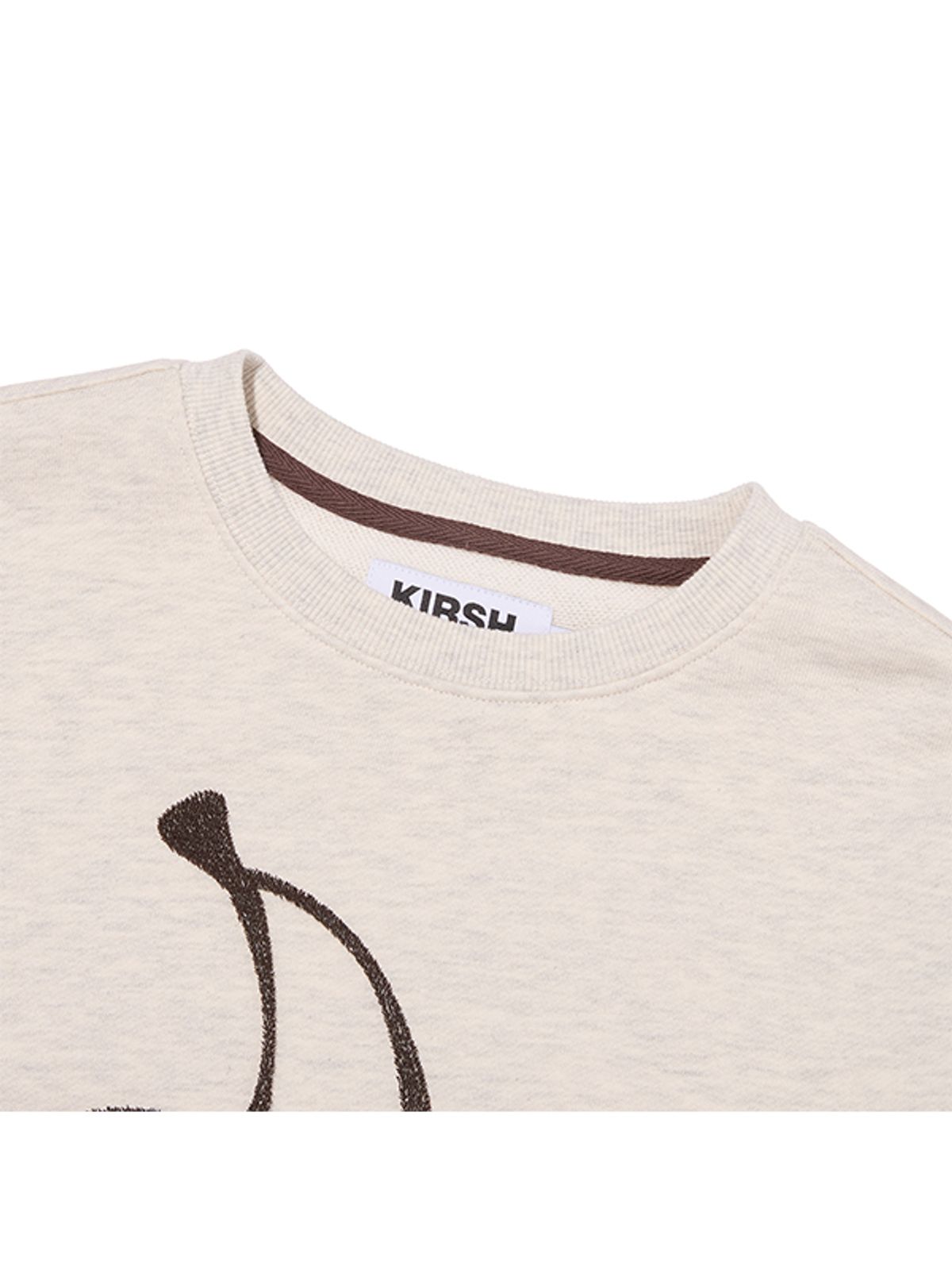 키르시(KIRSH) 빅체리 잔디자수 크롭 스웻셔츠 [오트밀]
