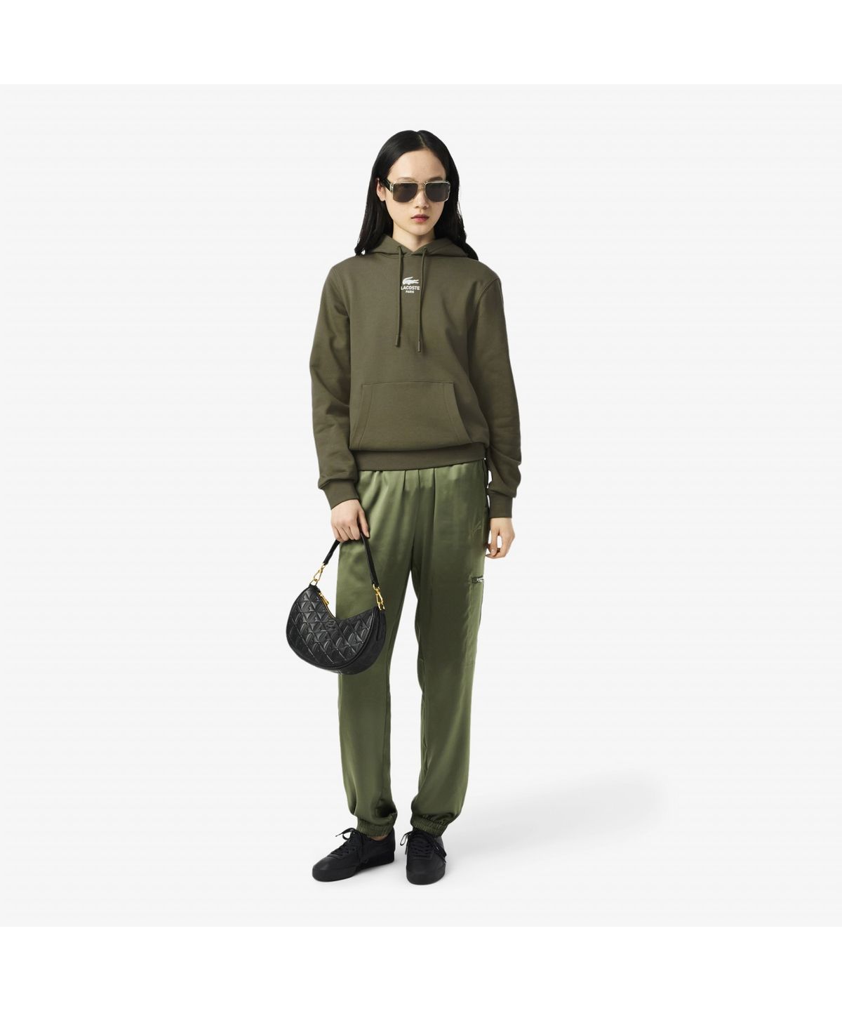 라코스테(LACOSTE) 남성 소프트 브랜딩 후드 스웻셔츠 SH2740-55N E9F