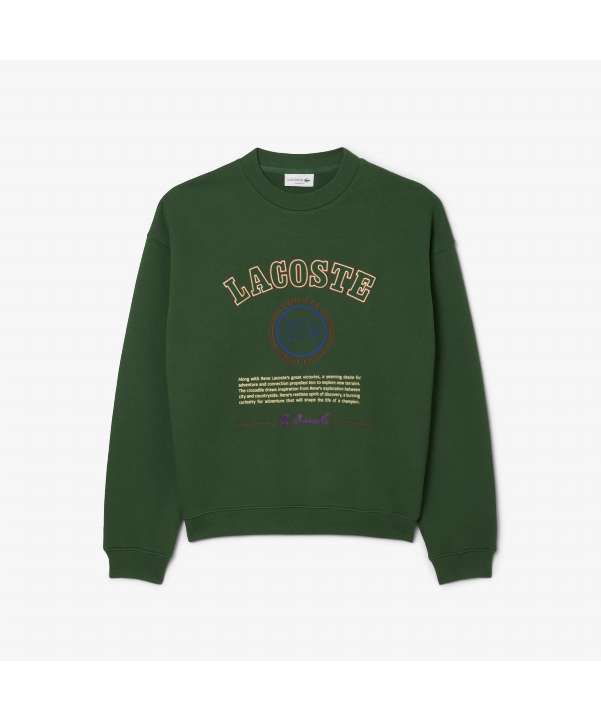 라코스테(LACOSTE) 남성 빅그래픽 루즈핏 크루넥 스웻셔츠 SH5888-55N 132