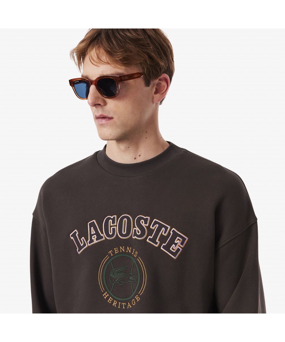 라코스테(LACOSTE) 남성 빅그래픽 루즈핏 크루넥 스웻셔츠 SH5888-55N SKB