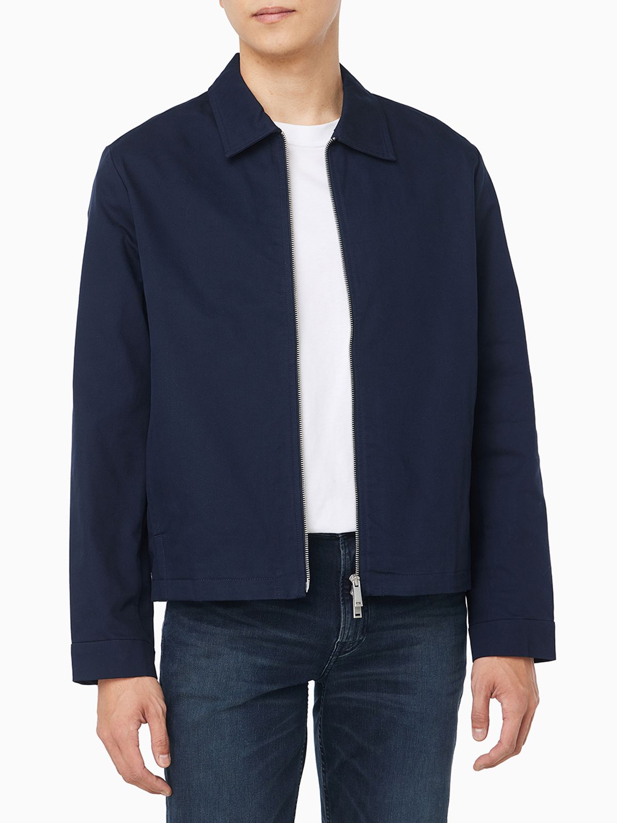 캘빈클라인 진(CALVIN KLEIN JEANS) 남성 코튼 도비 블루종 자켓 4LE419G CEF