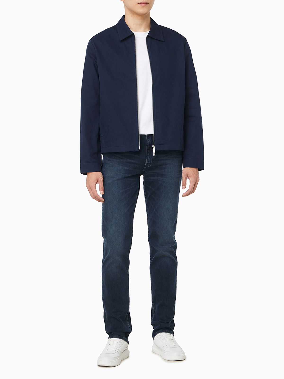 캘빈클라인 진(CALVIN KLEIN JEANS) 남성 코튼 도비 블루종 자켓 4LE419G CEF