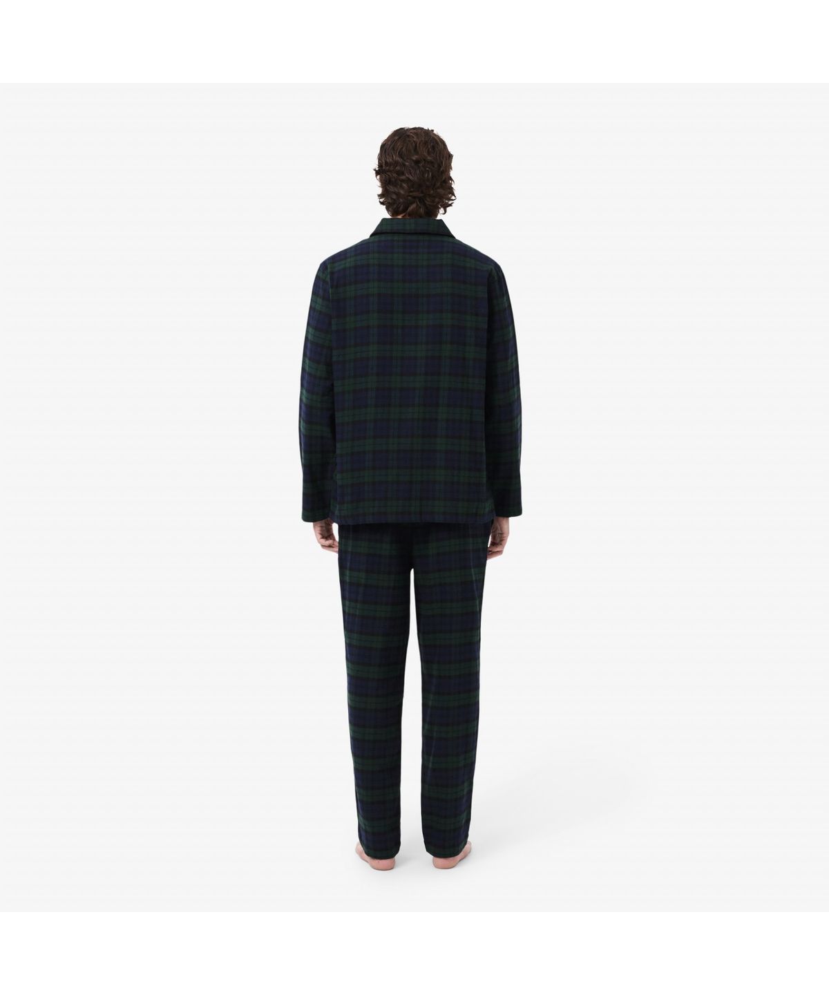 라코스테(LACOSTE) 남성 플란넬 체크 코튼 파자마 세트 4H5049-55N YZP