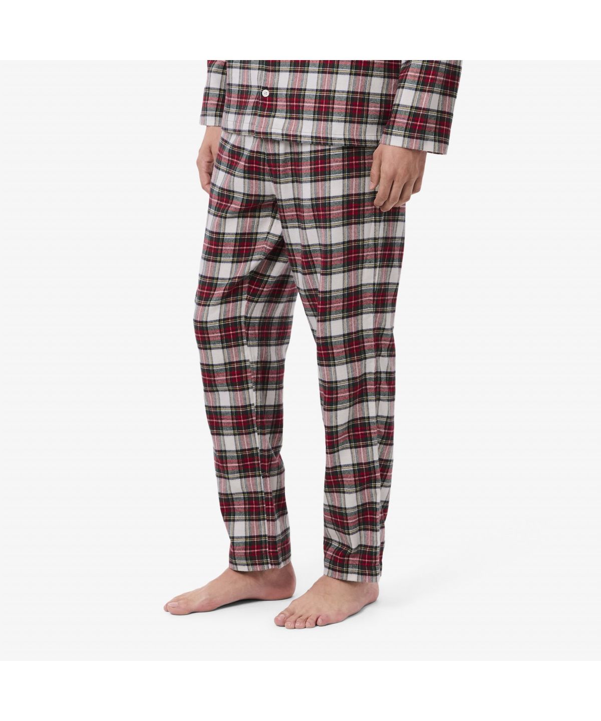 라코스테(LACOSTE) 남성 플란넬 체크 코튼 파자마 세트 4H7981-55N UW6