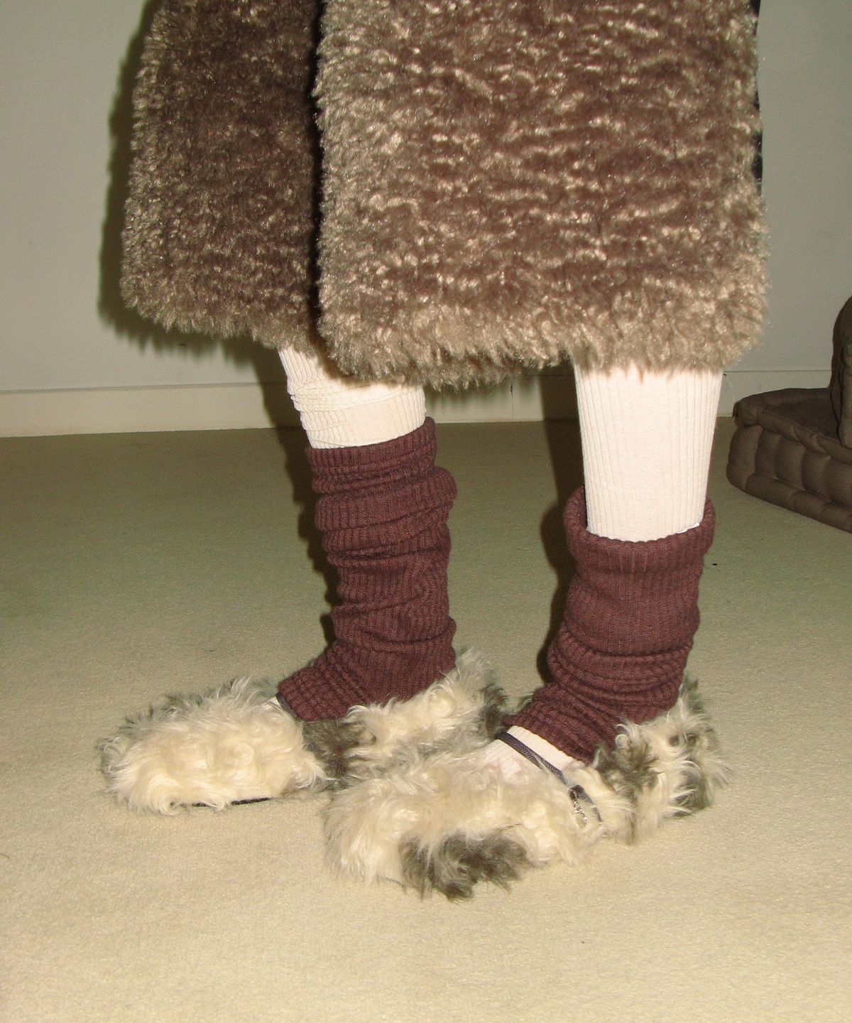 포기무디(FOGGY MOODY) Fur Baby 0013-1. Parti Poodle Flats - 2colors