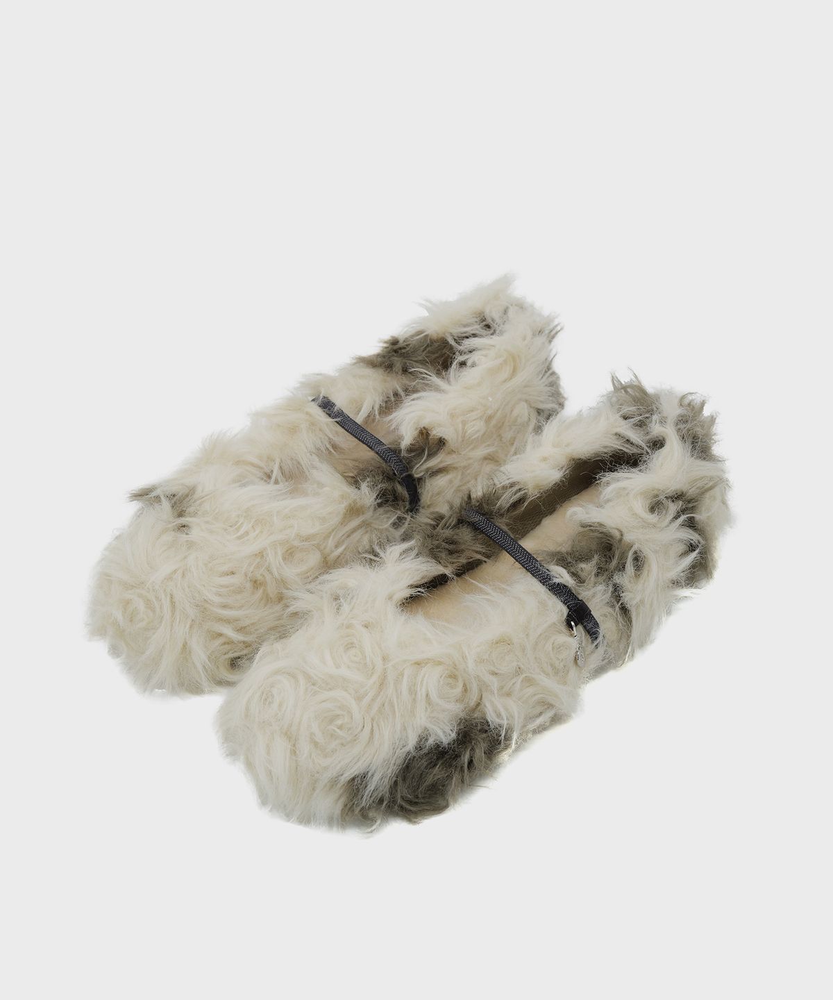 포기무디(FOGGY MOODY) Fur Baby 0013-1. Parti Poodle Flats - 2colors