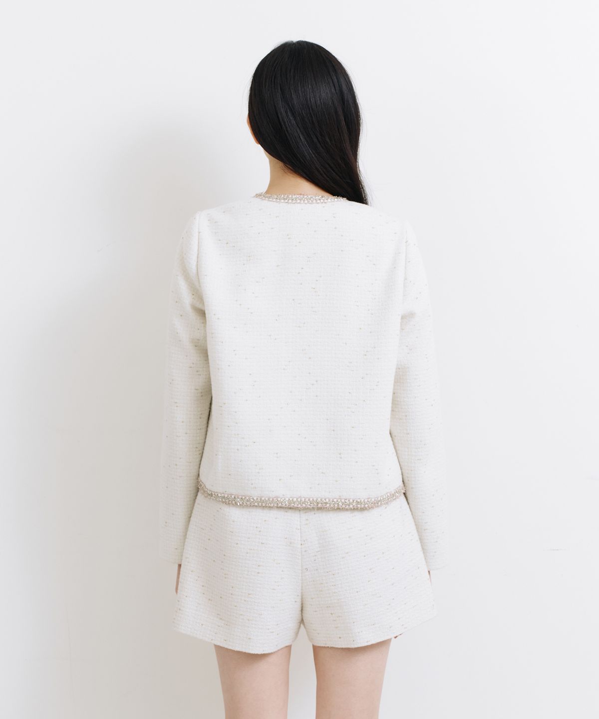 라피네아뜰리에(RAFFINE ATELIER) 클래식 트위드 자켓 아이보리
