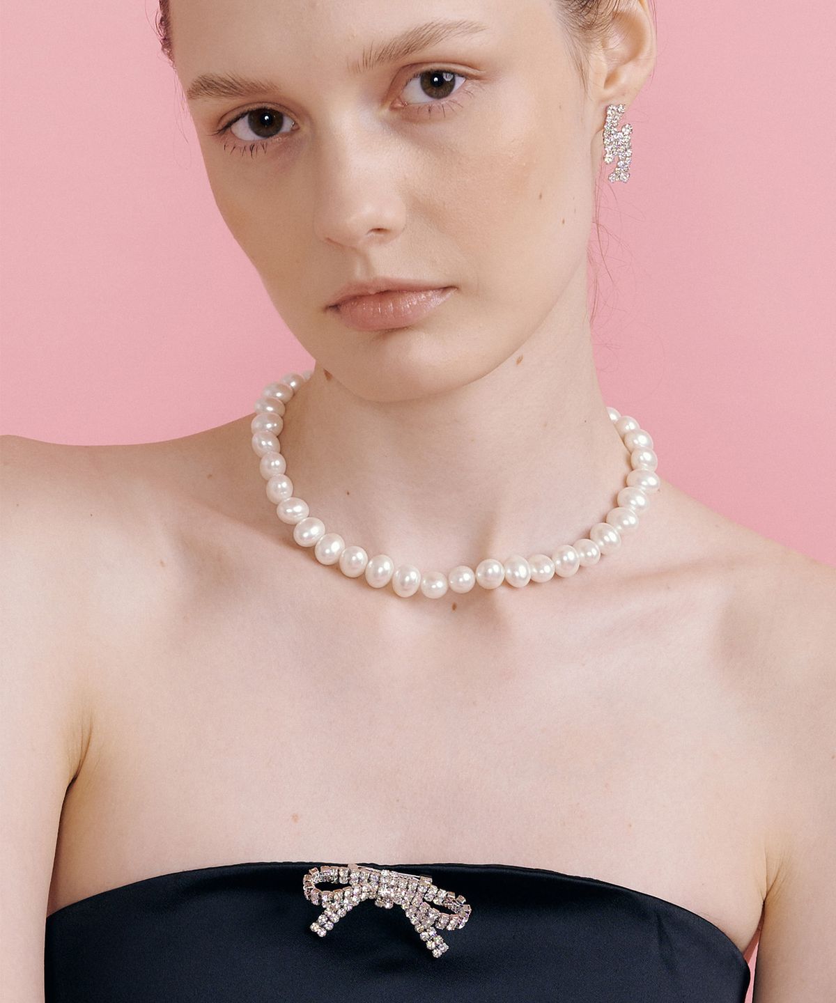 마티아스(MATIAS) Oval pearl Necklace