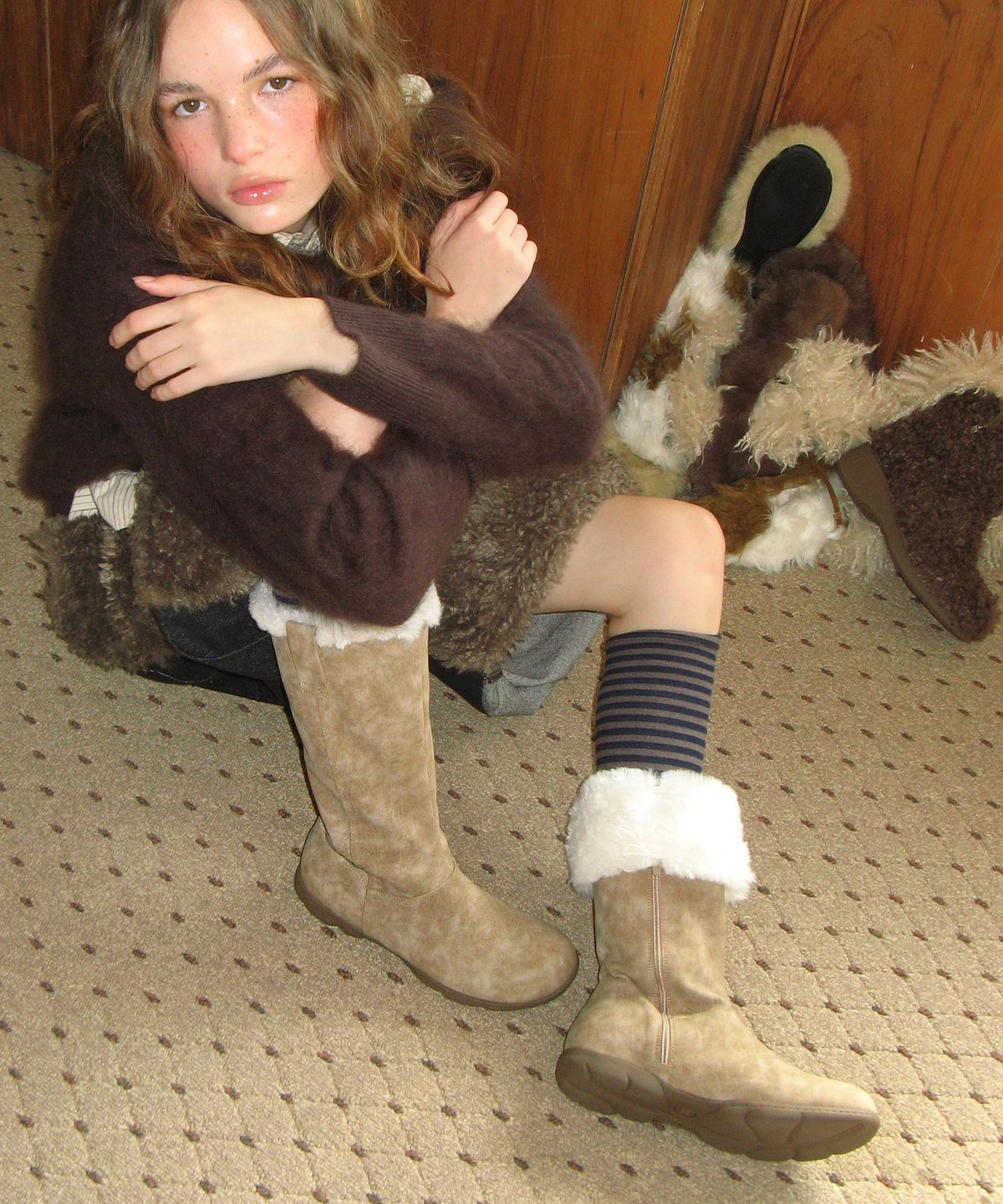 포기무디(FOGGY MOODY) Frost 0033. Basic Fur Boots - 3colors