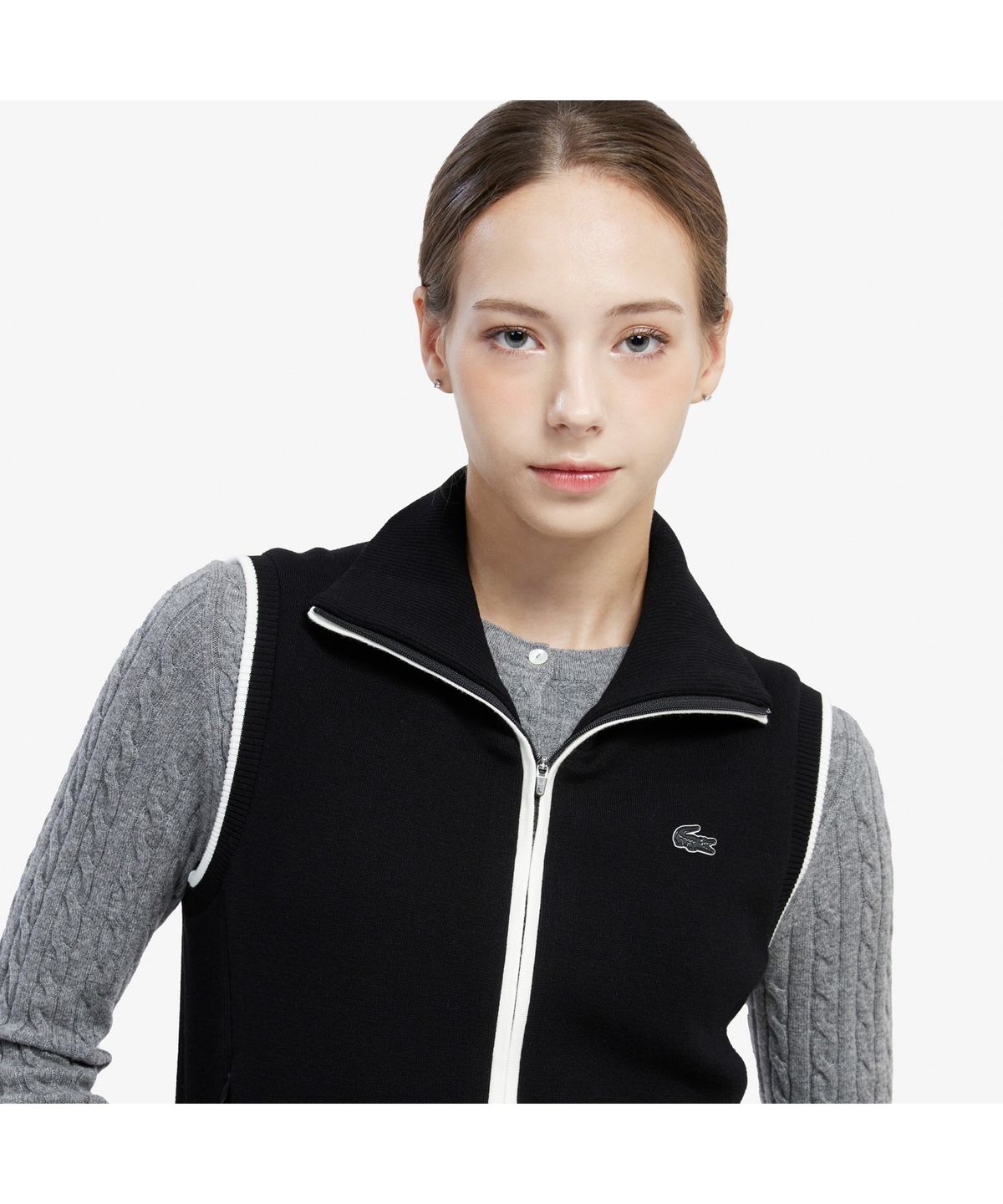 라코스테(LACOSTE) 여성 골프 패딩 스웨터 베스트 AF815E-55N 031