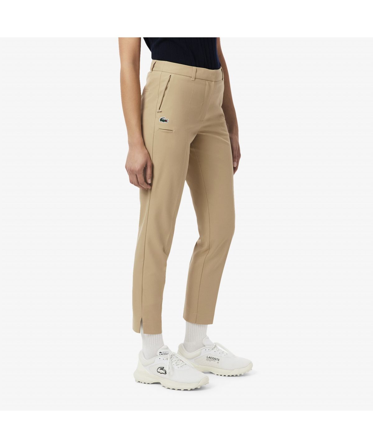 라코스테(LACOSTE) 여성 골프 밑단 슬릿 팬츠 HF4555-55N 02S