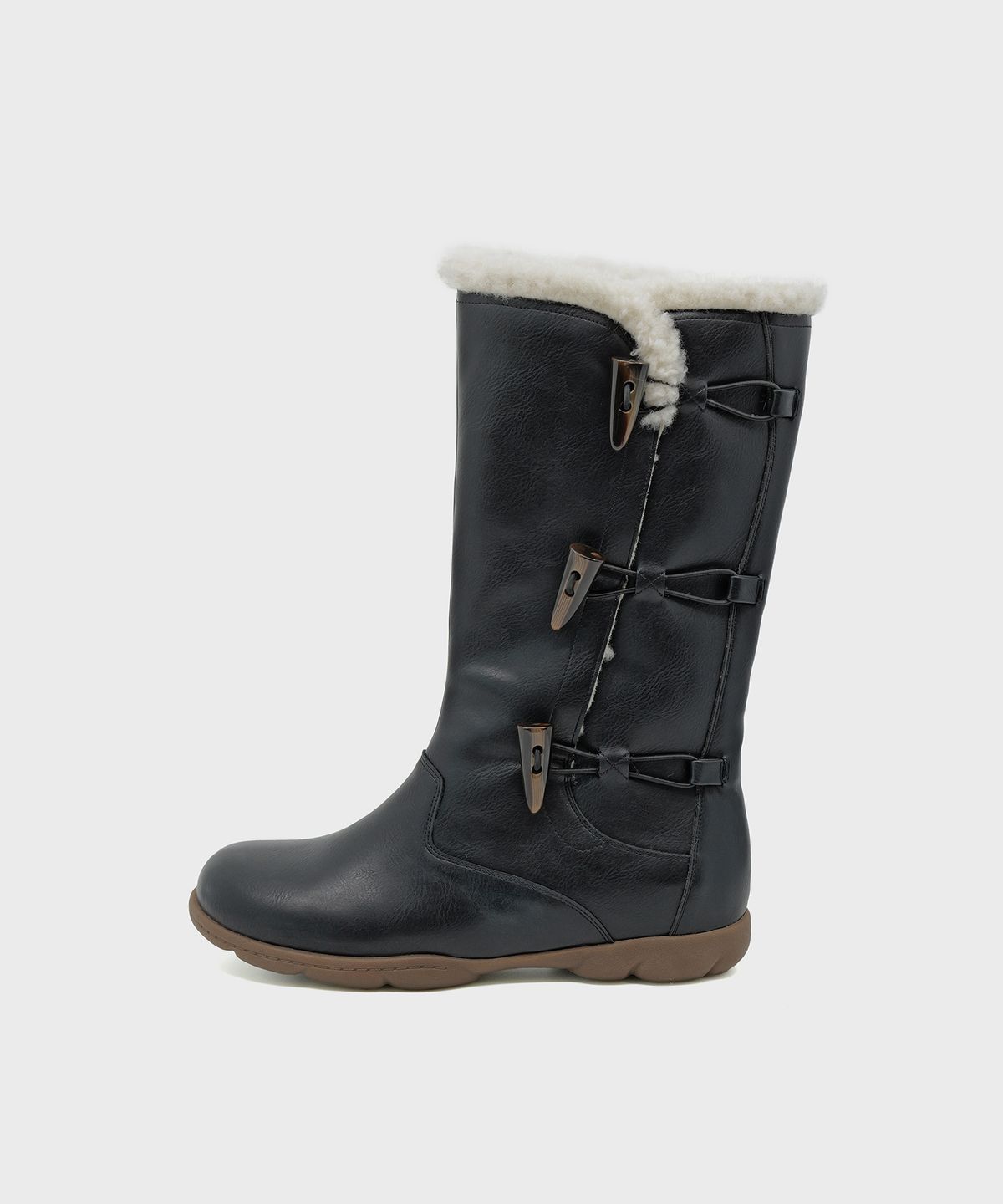 포기무디(FOGGY MOODY) Mist 0035. Toggle Button Fur Boots - 2colors