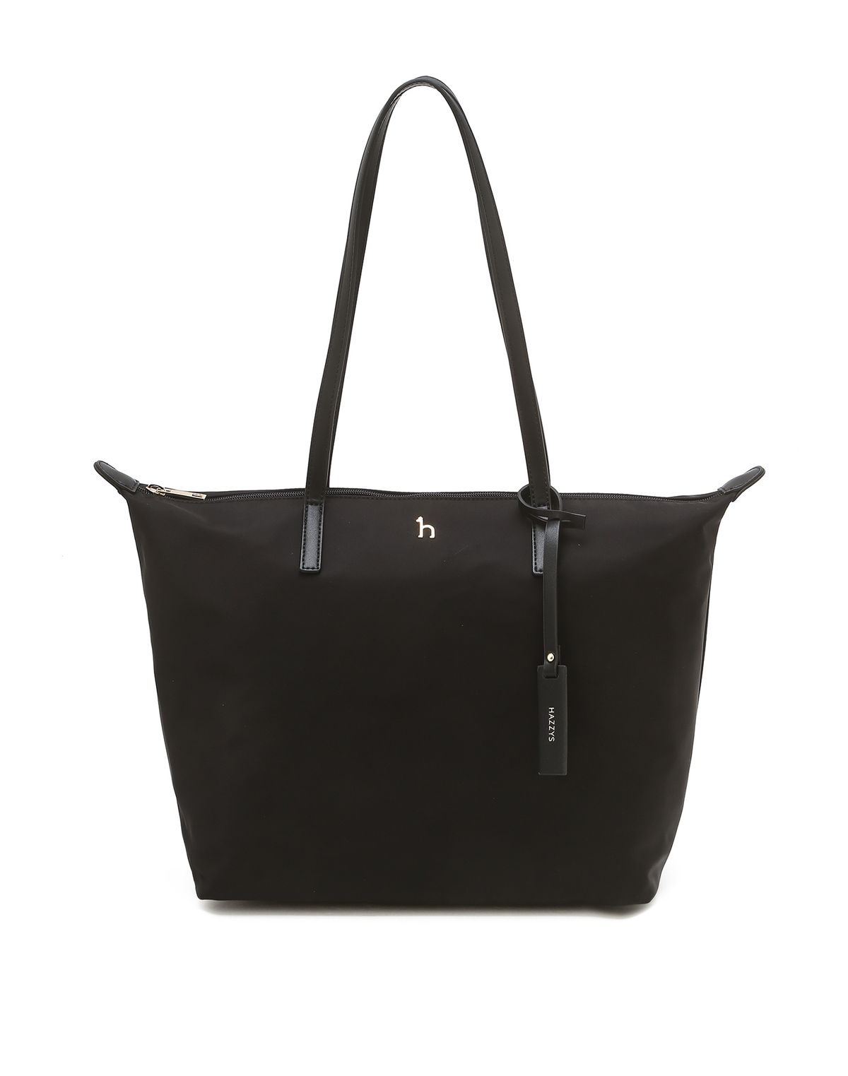 헤지스 여성 액세서리(HAZZYS WOMEN ACC) [SAVER] 블랙 나일론 퍼피로고 탑지퍼 나일론 쇼퍼백 L