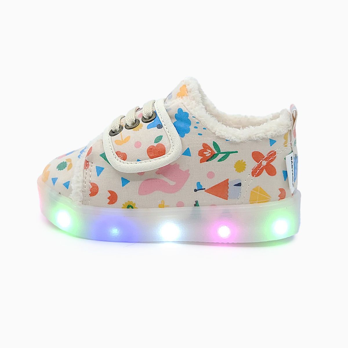 베이비솔(BABYSOLE) 폼폼리틀토이LED털운동화