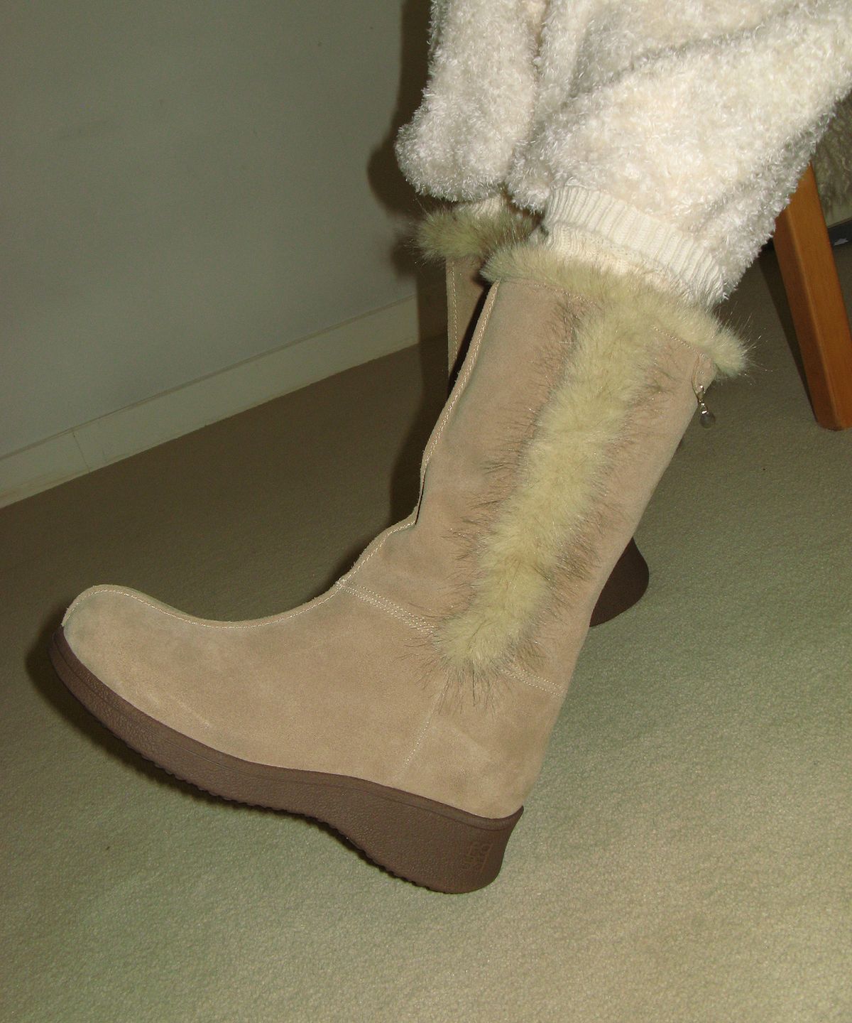 포기무디(FOGGY MOODY) Woolen 0036. Fur Trimming Boots - 2colors