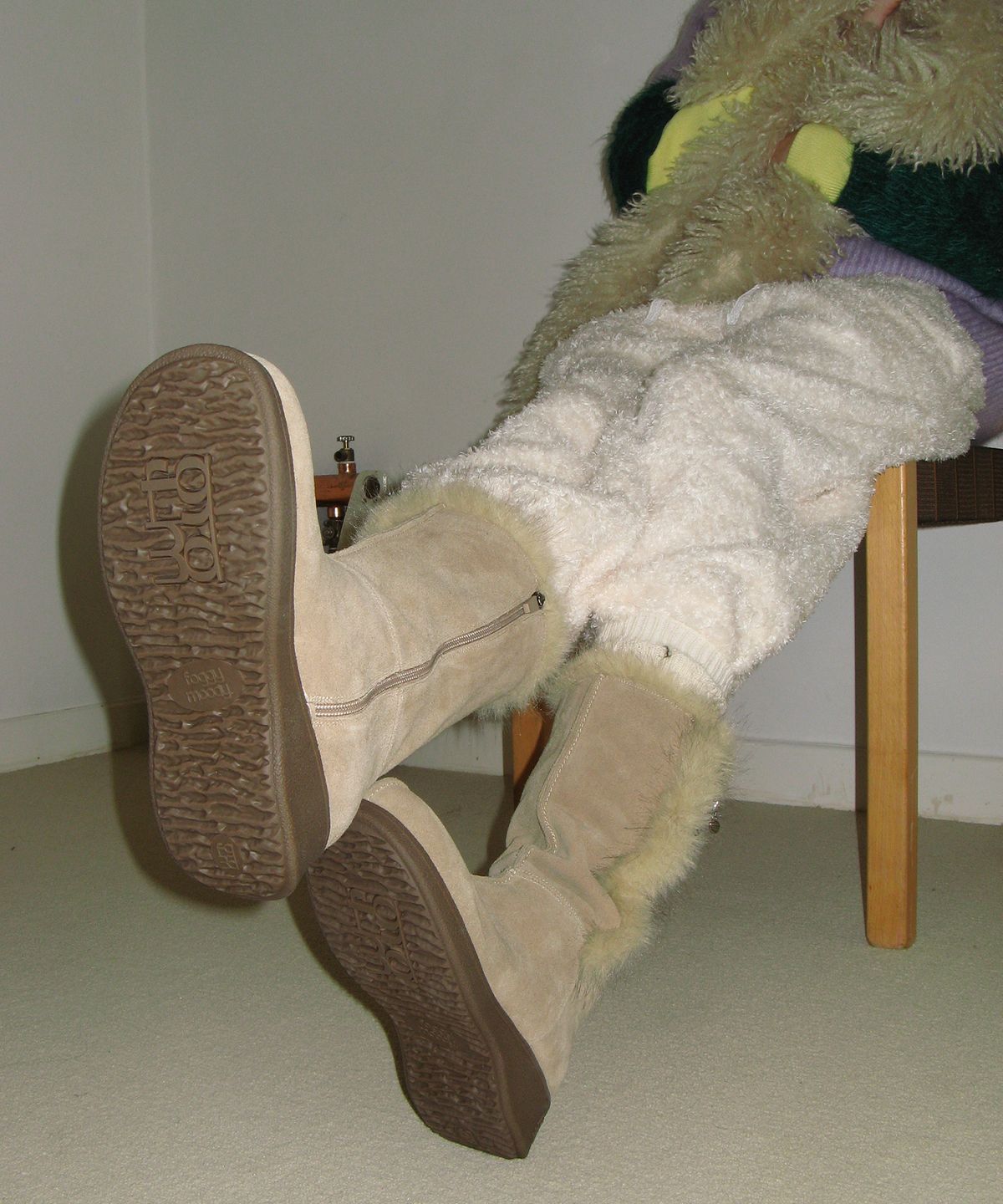 포기무디(FOGGY MOODY) Woolen 0036. Fur Trimming Boots - 2colors