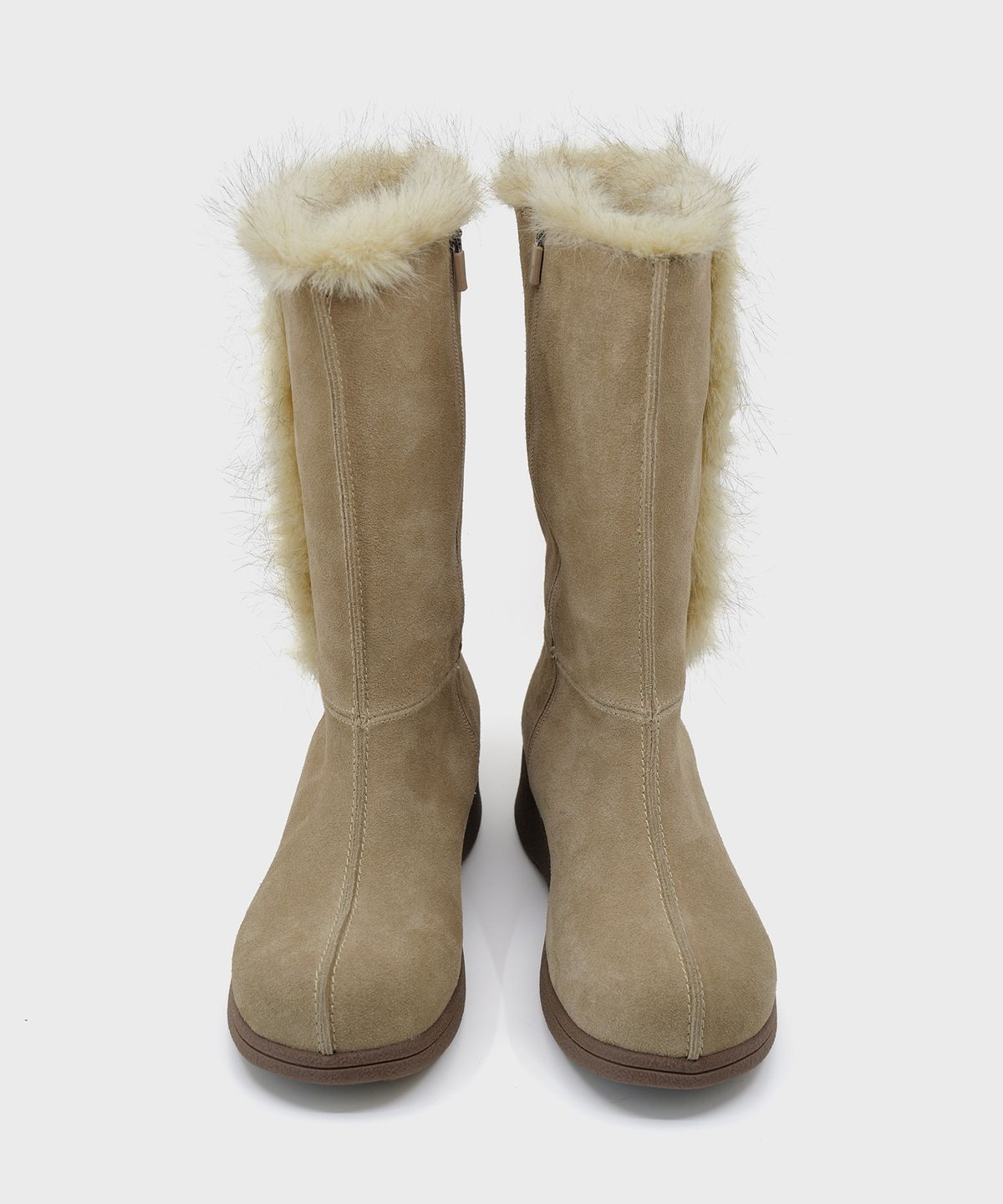 포기무디(FOGGY MOODY) Woolen 0036. Fur Trimming Boots - 2colors