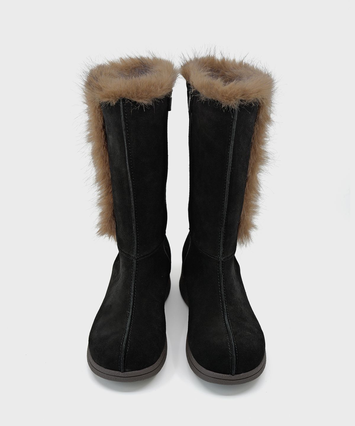 포기무디(FOGGY MOODY) Woolen 0036. Fur Trimming Boots - 2colors