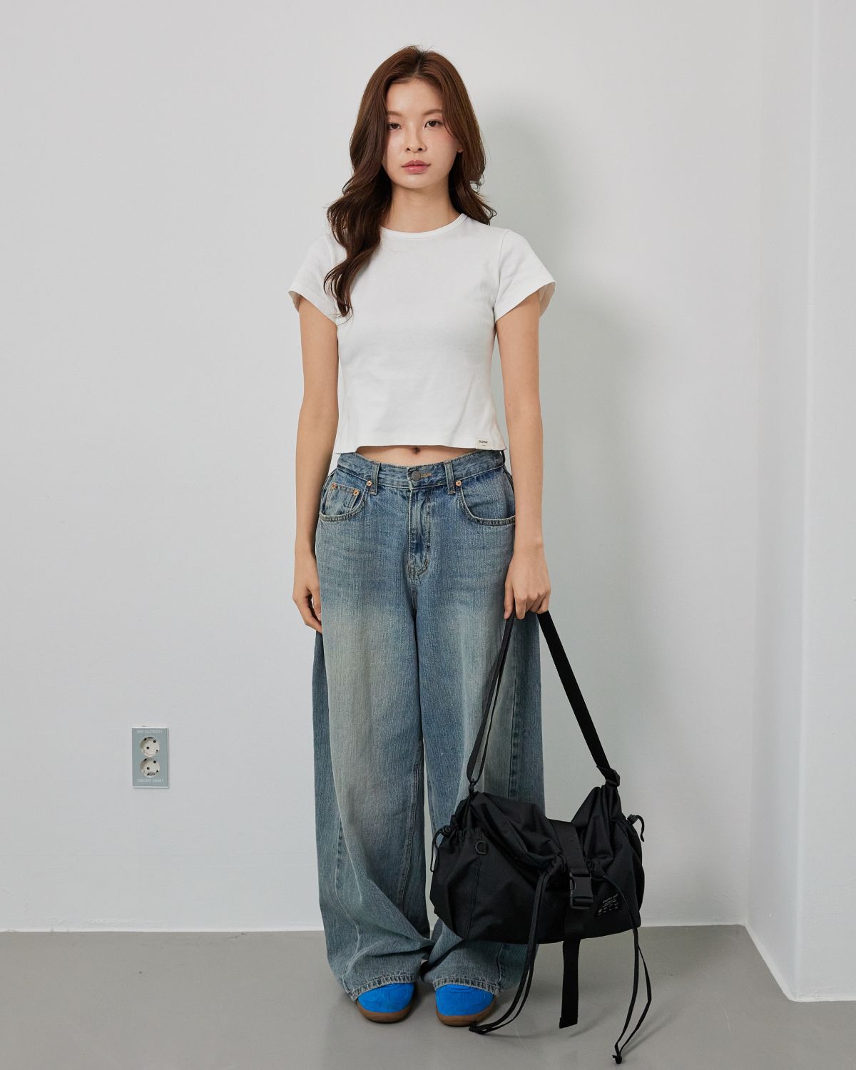 프로젝트 1907(PROJECT1907) [PLASTIC] String Hobobag (Black)