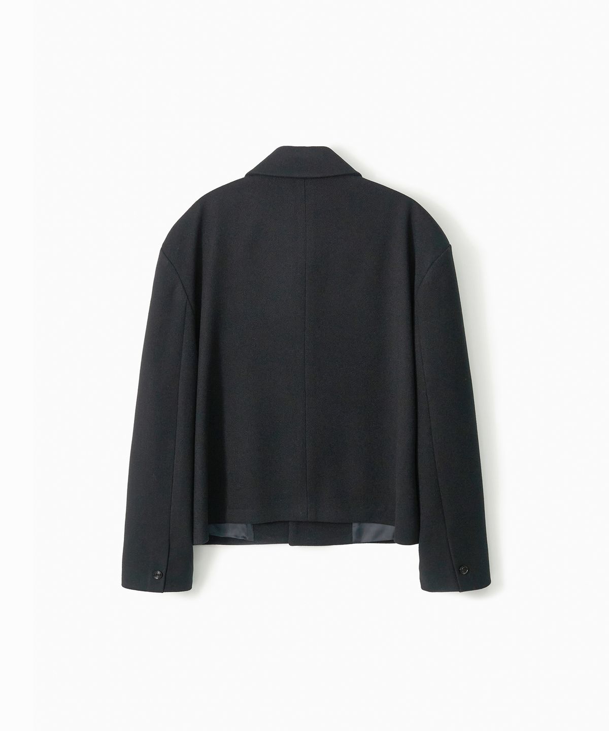 트립르센스(TRIP LE SENS) [F/W]커스텀 울 카라 히든 스냅 블레이저_블랙