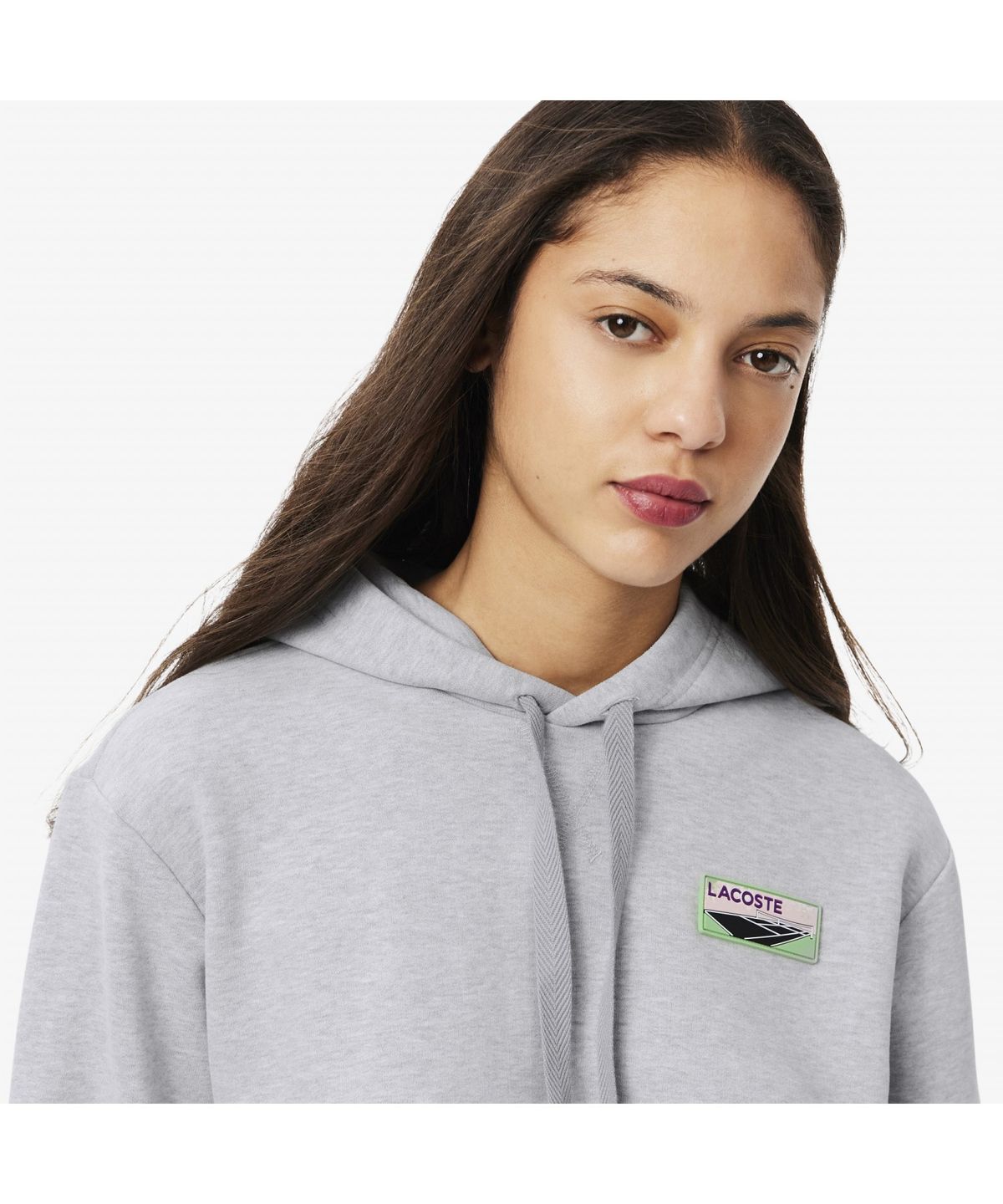라코스테(LACOSTE) 여성 테니스 코트 패치 후드 스웻셔츠 SF6189-55N CCA