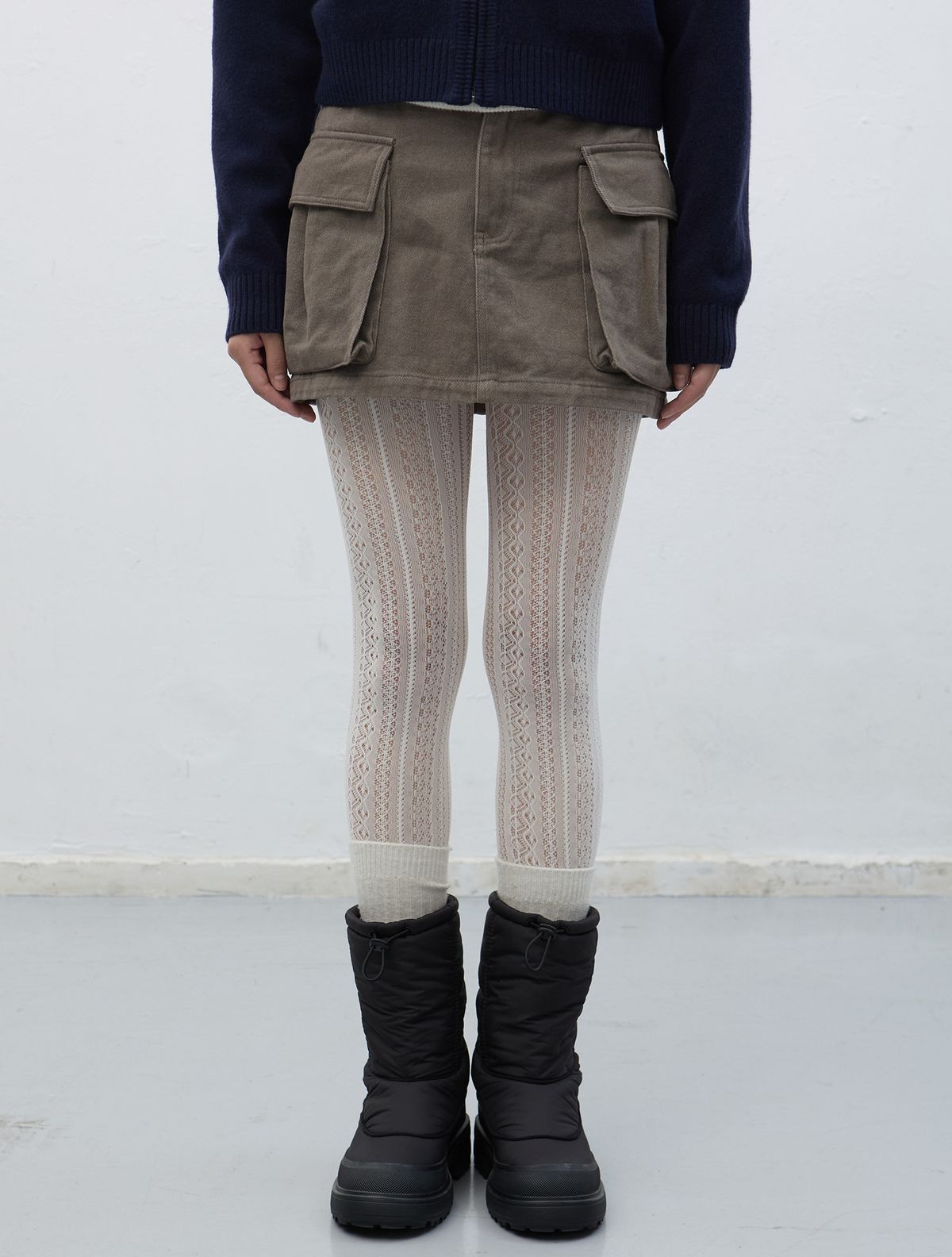 제너럴아이디어(GENERALIDEA) 워시드 로우라이즈 카고 스커트 [TAUPE] / WBE4L13522
