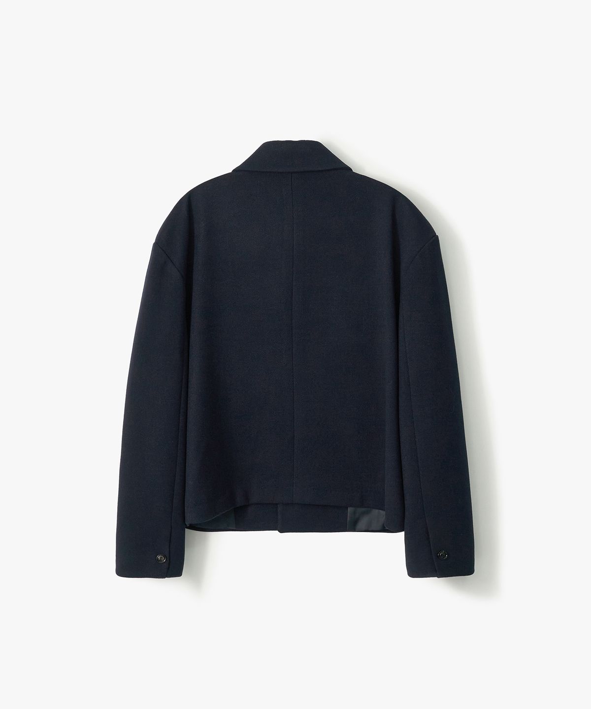 트립르센스(TRIP LE SENS) [F/W]커스텀 울 카라 히든 스냅 블레이저_헤비 트윌_네이비