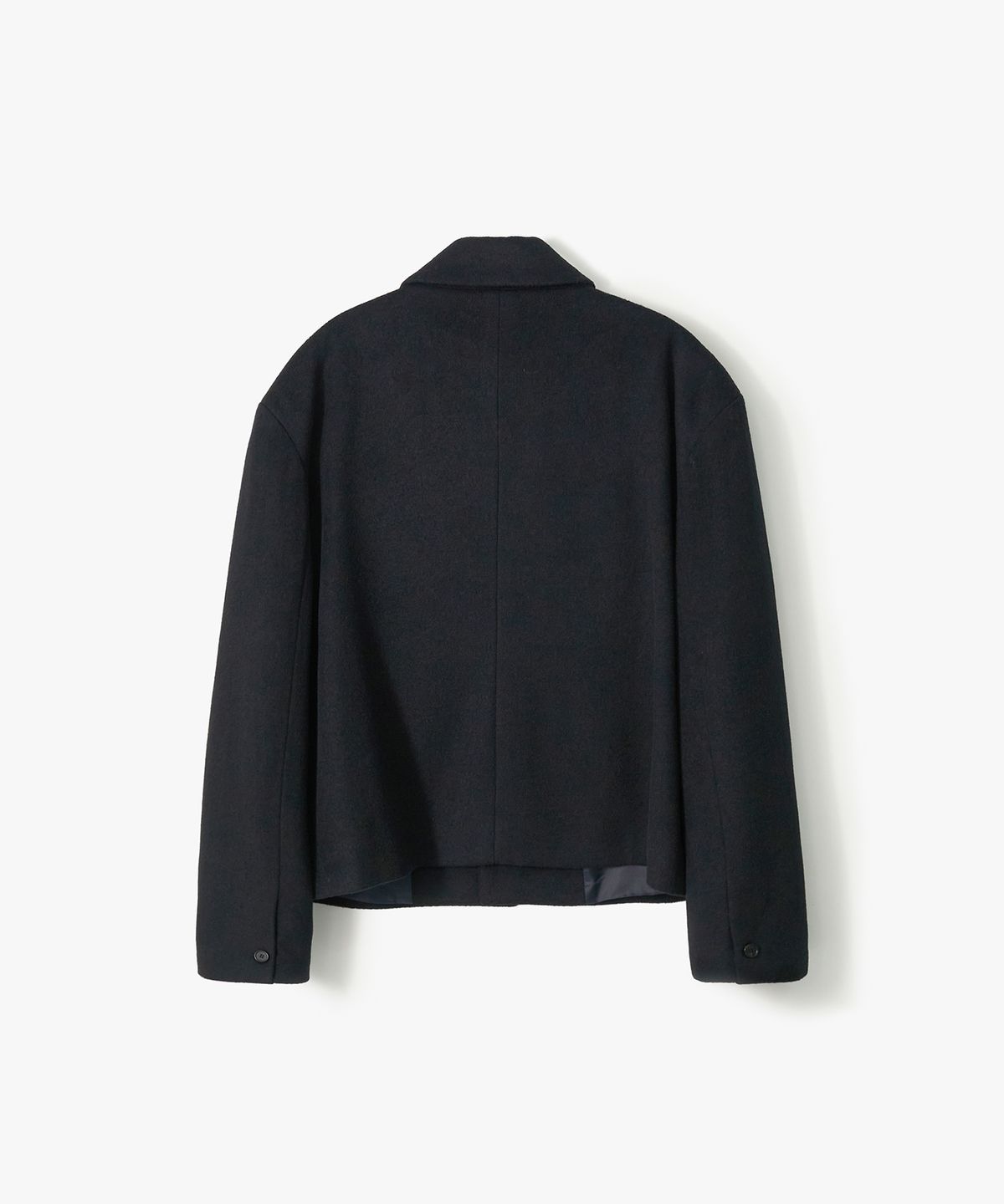 트립르센스(TRIP LE SENS) [F/W]커스텀 울 카라 히든 스냅 블레이저_헤비 트윌_블랙