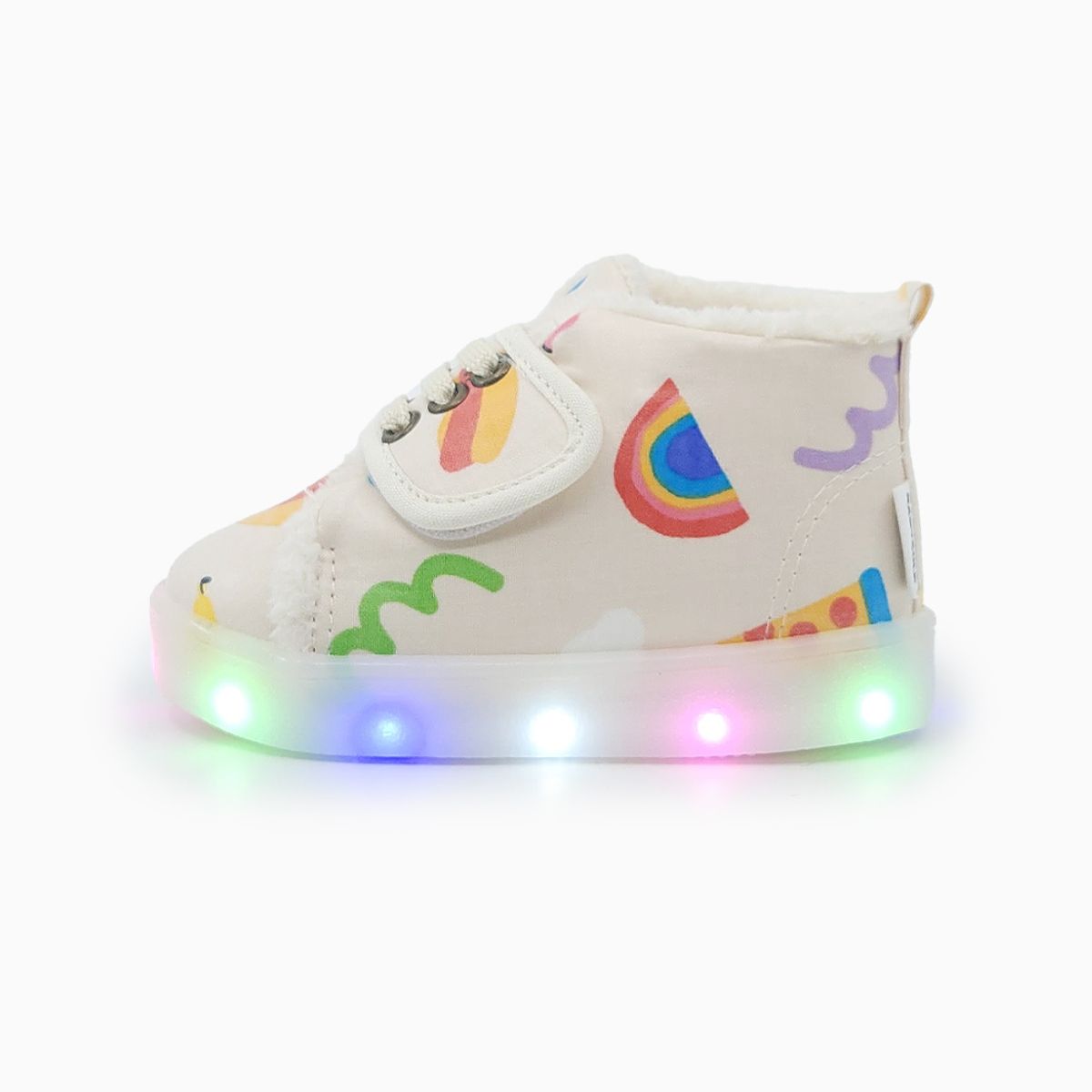 베이비솔(BABYSOLE) 폼폼드로잉LED털운동화