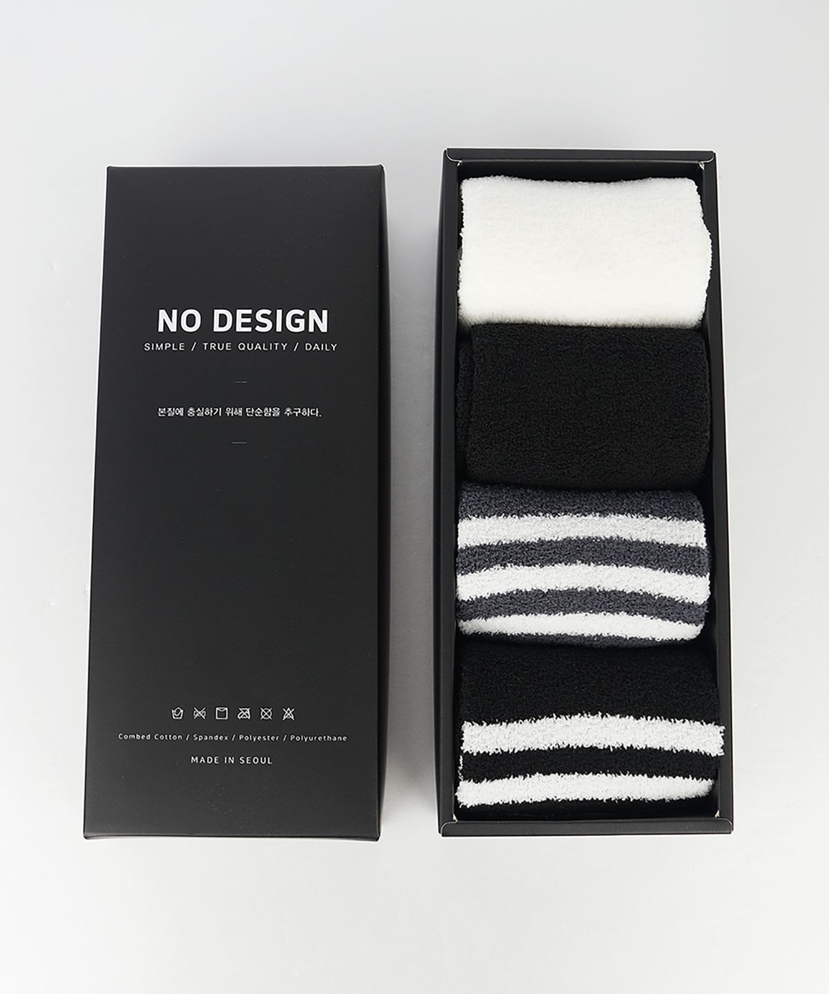 노디자인(NODESIGN) [4PACK] 여성용 겨울 수면 양말 + 선물 기프트 박스