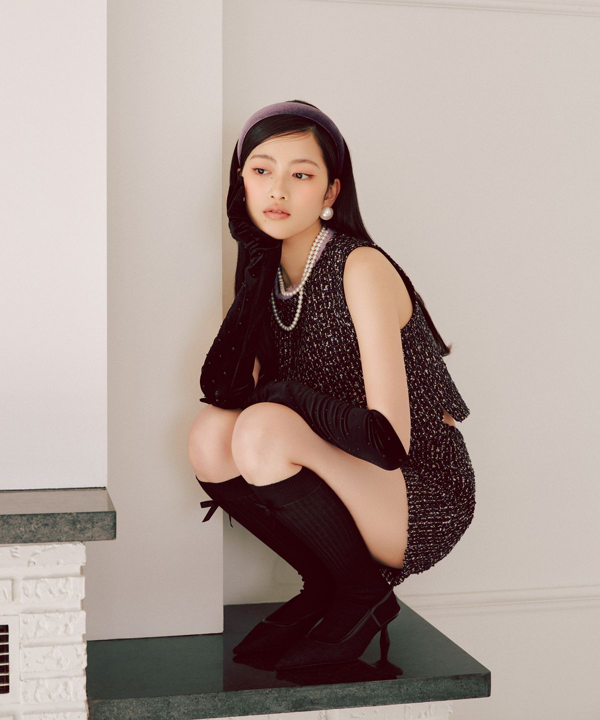 라피네아뜰리에(RAFFINE ATELIER) 라일락 크롭탑
