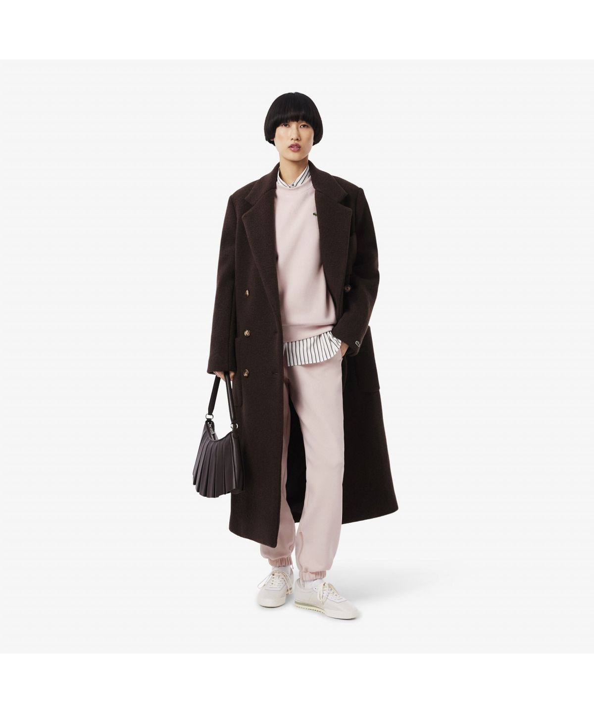 라코스테(LACOSTE) 여성 더블페이스 피케 크루넥 스웻셔츠 SF5245-55N ADY
