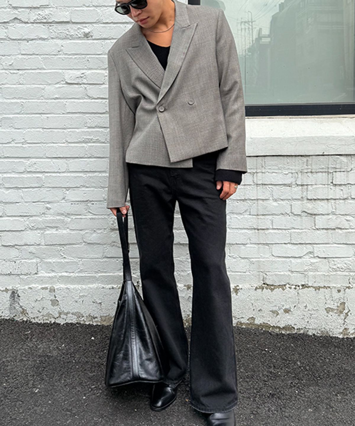 더발론(THE BALLON) DOUBLE PEAKED CROP JACKET_Unisex