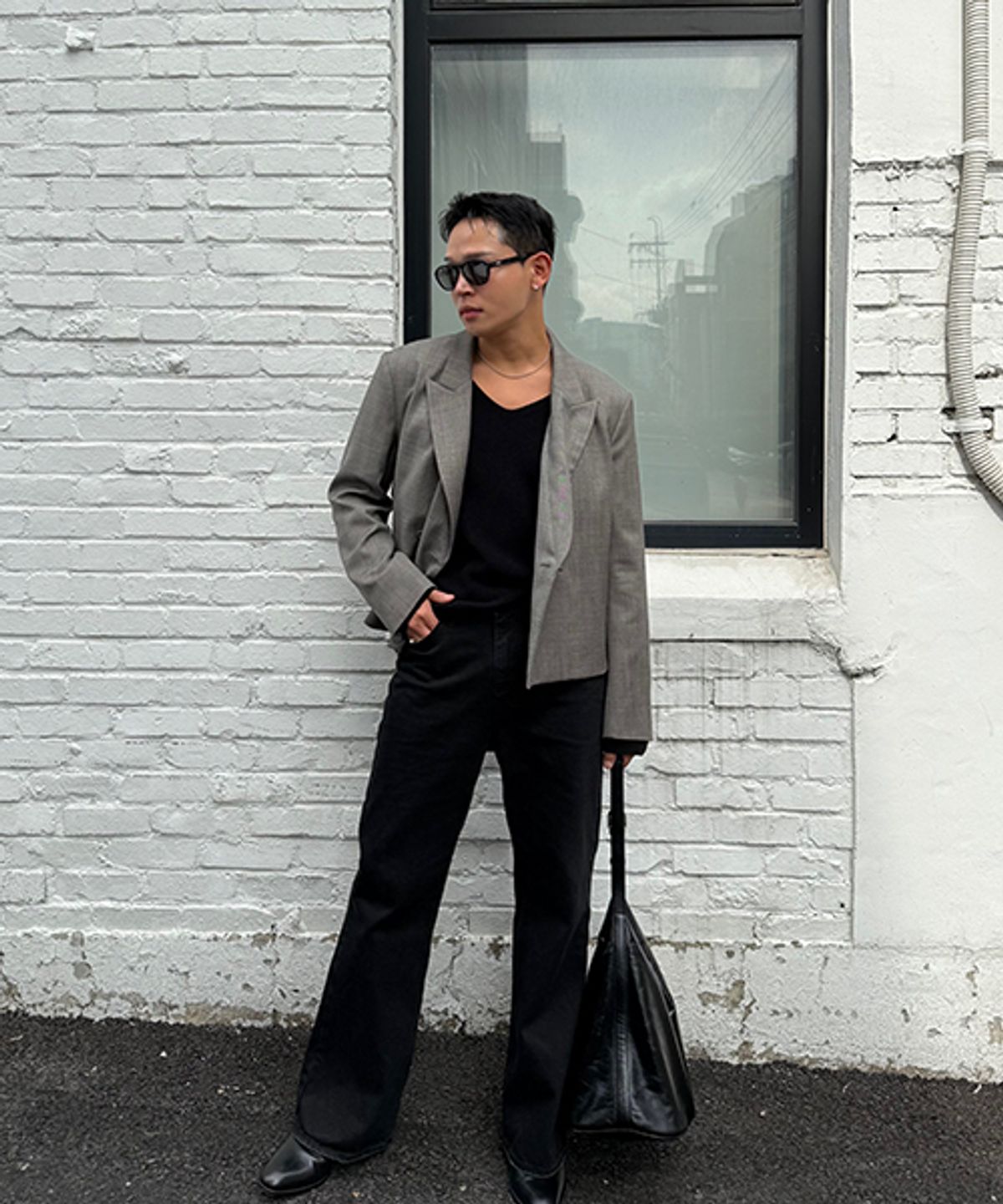 더발론(THE BALLON) DOUBLE PEAKED CROP JACKET_Unisex