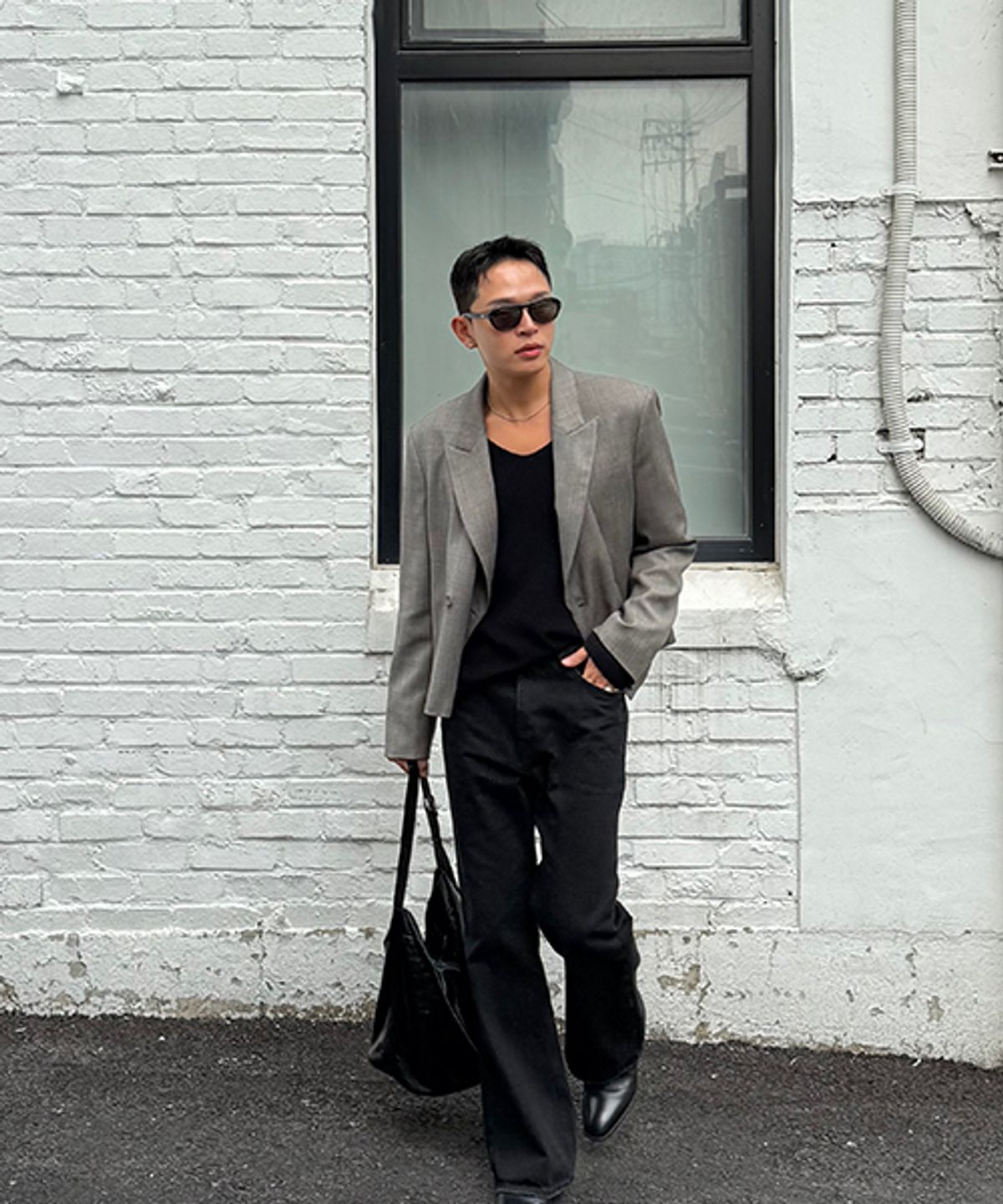 더발론(THE BALLON) DOUBLE PEAKED CROP JACKET_Unisex