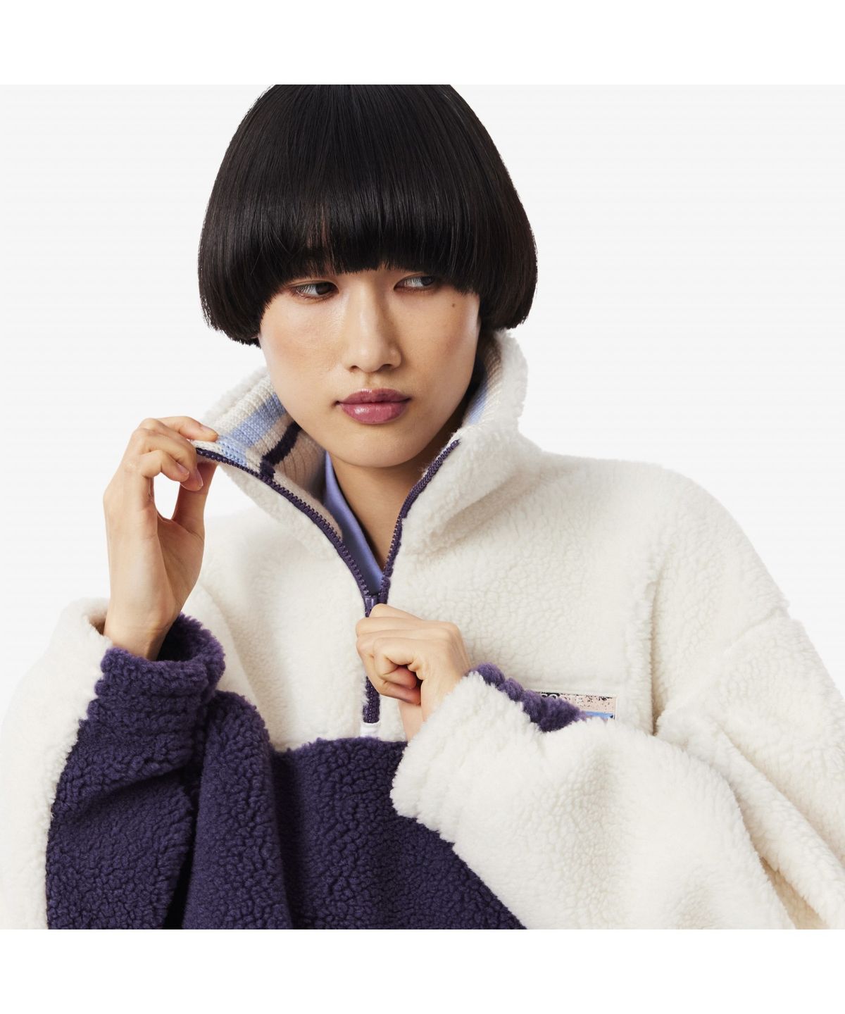 라코스테(LACOSTE) 여성 폴라폴리스 하프집업 스웻셔츠 SF5266-55N AIE