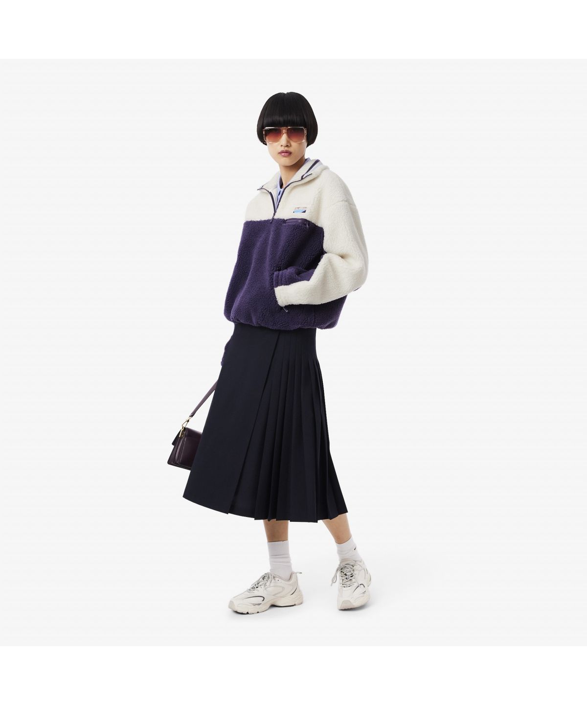 라코스테(LACOSTE) 여성 폴라폴리스 하프집업 스웻셔츠 SF5266-55N AIE