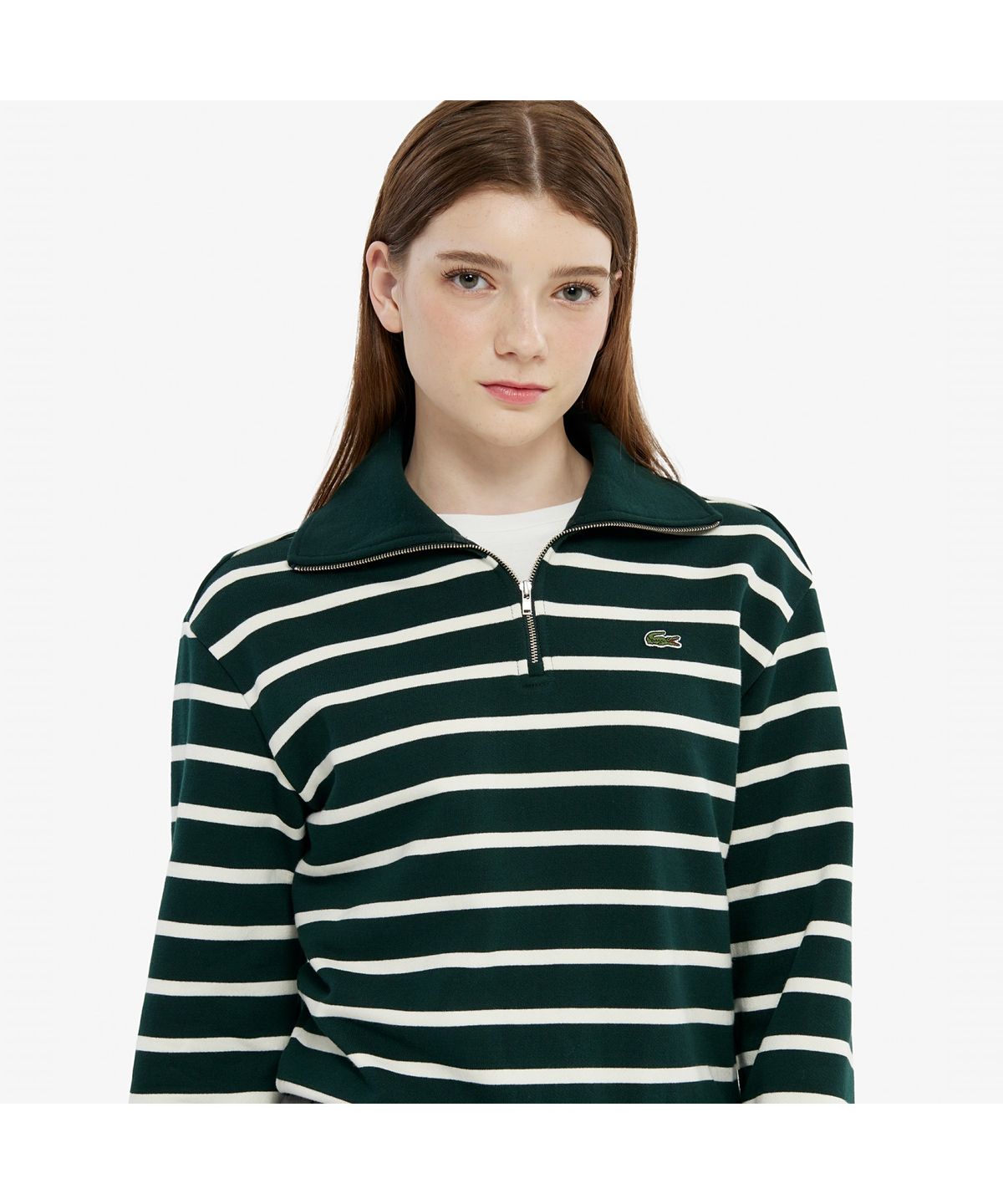 라코스테(LACOSTE) 여성 하프집업 스웻셔츠 SF286E-55N YZP