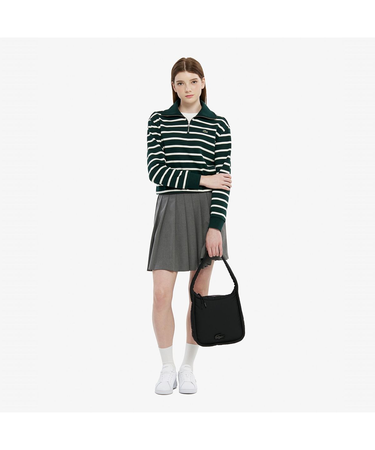 라코스테(LACOSTE) 여성 하프집업 스웻셔츠 SF286E-55N YZP