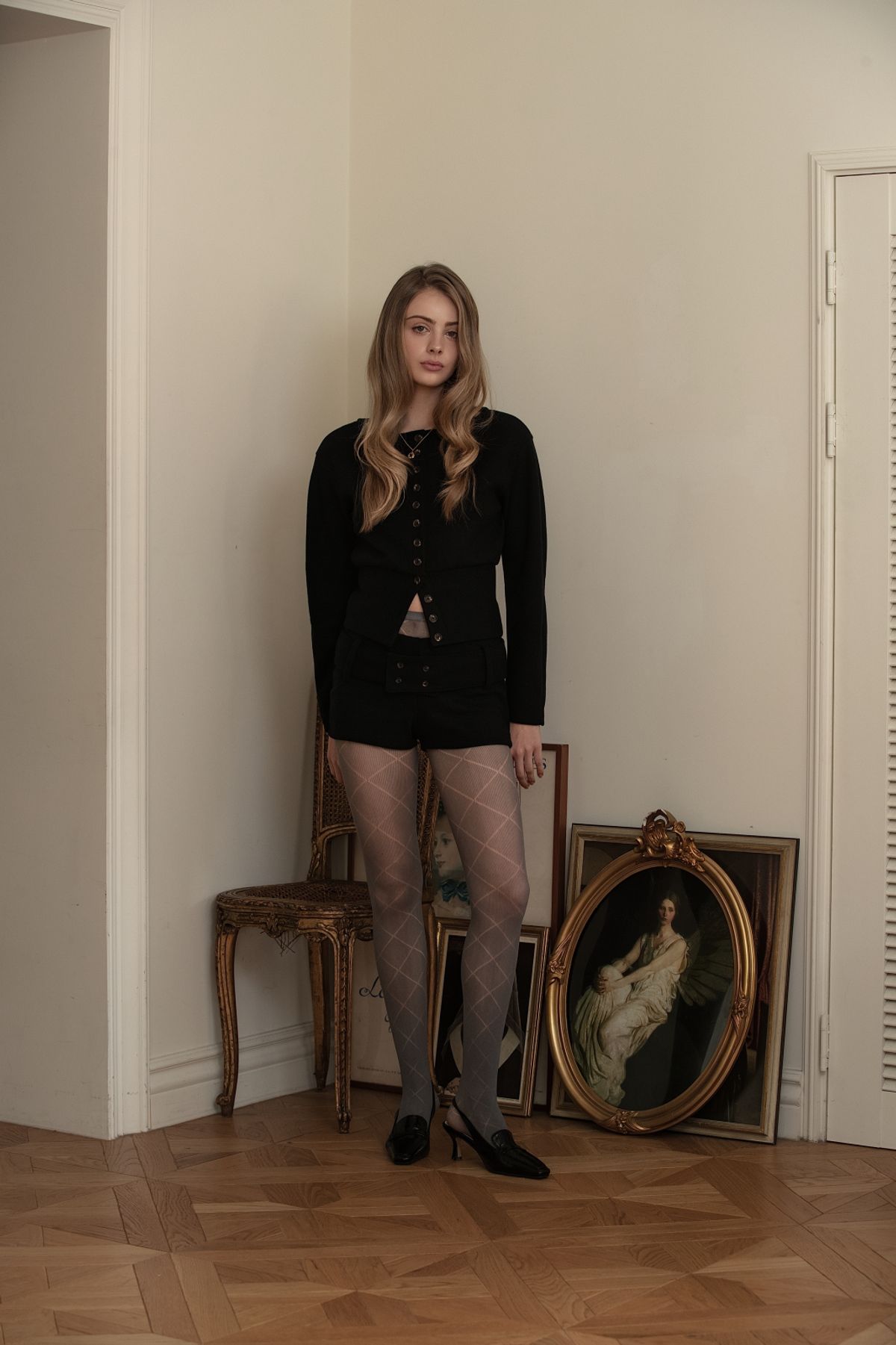 피프트 에일리어스(FIFTHALIAS) Snug knit cardigan Black