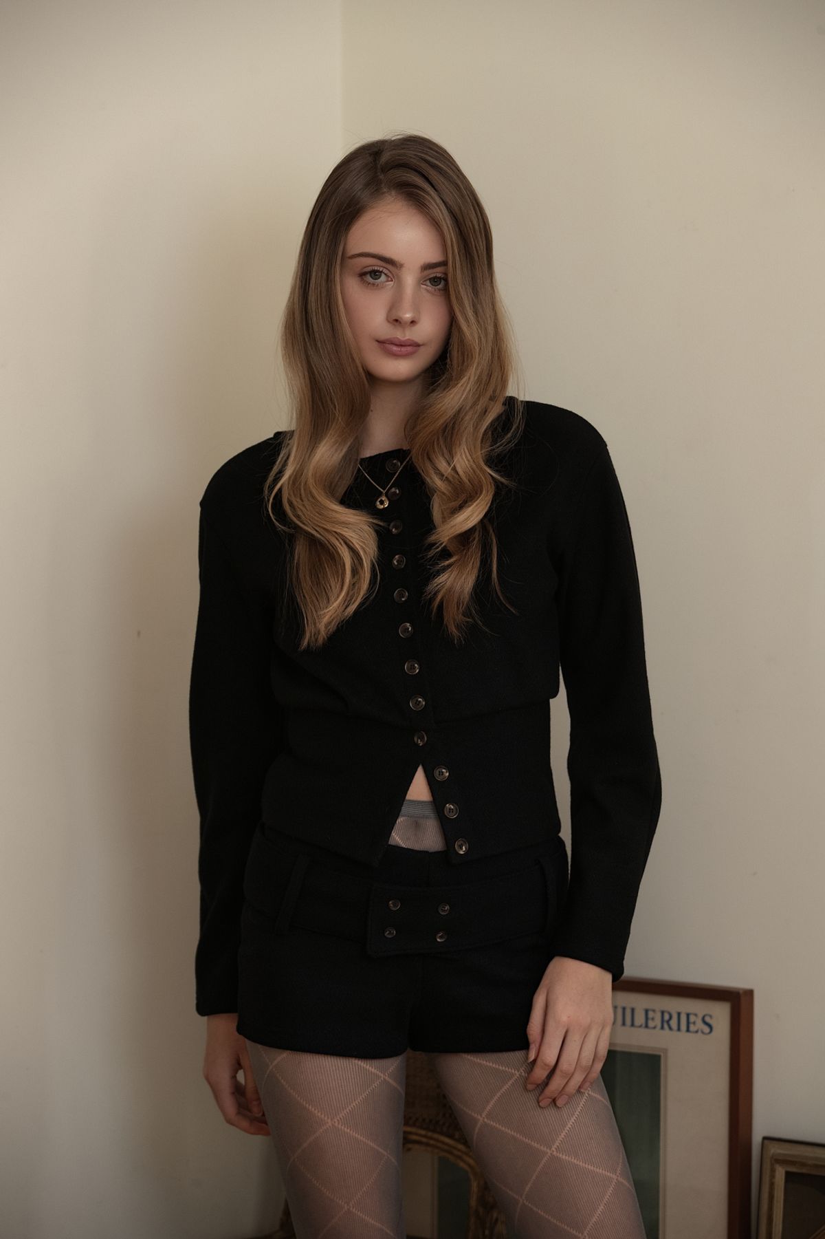 피프트 에일리어스(FIFTHALIAS) Snug knit cardigan Black