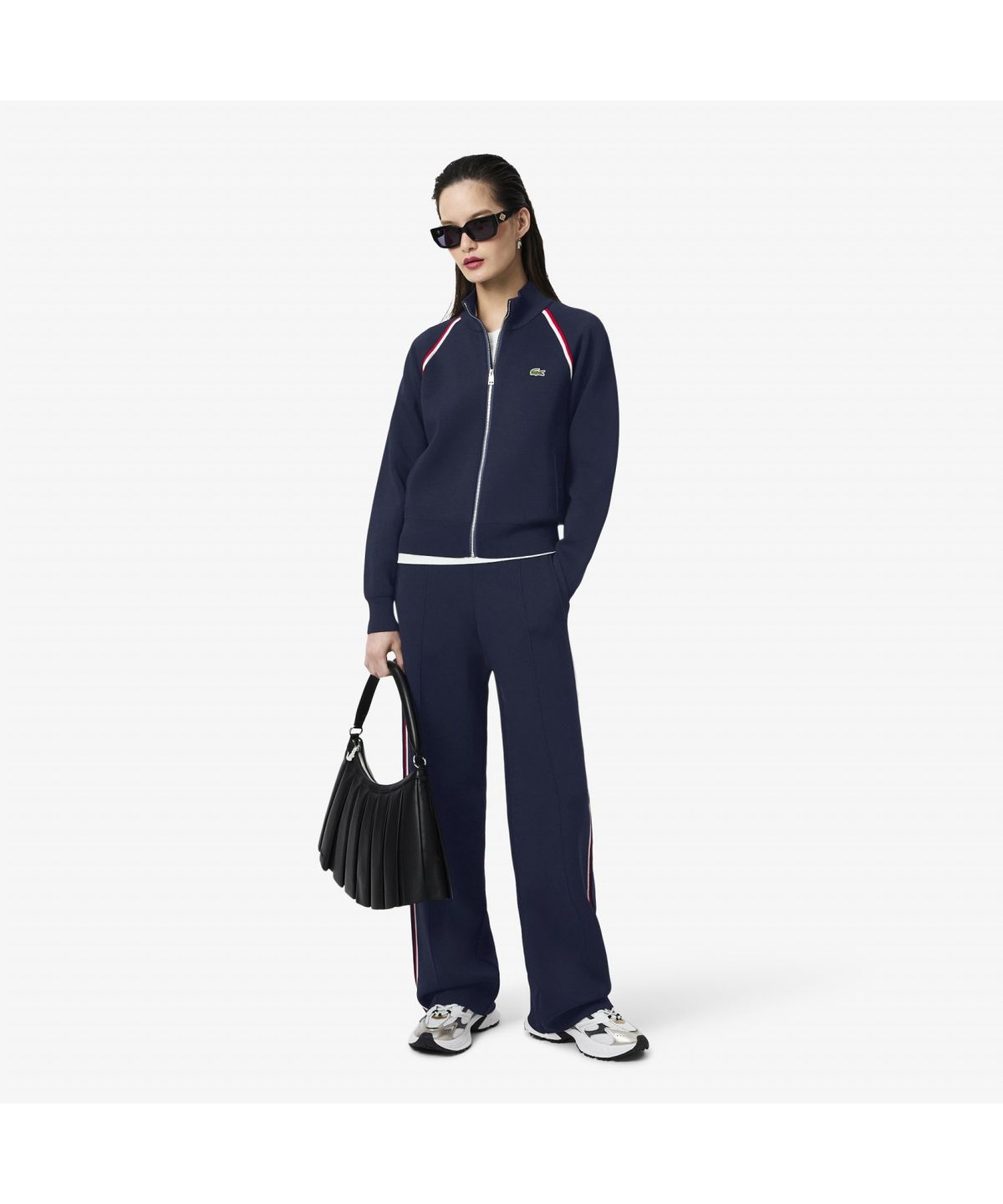 라코스테(LACOSTE) 여성 더블페이스 집업 스웨터 AF0243-55N J7E