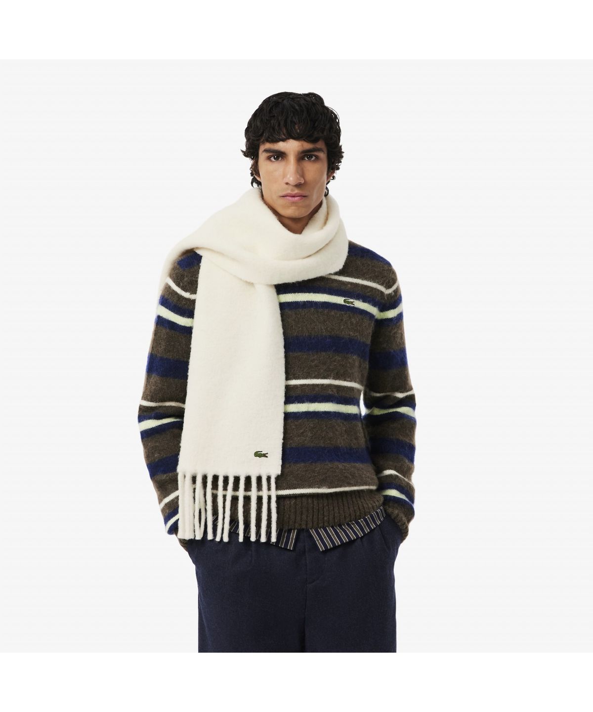 라코스테(LACOSTE) 남성 알파카 울 머플러 RE6202-55N XFJ