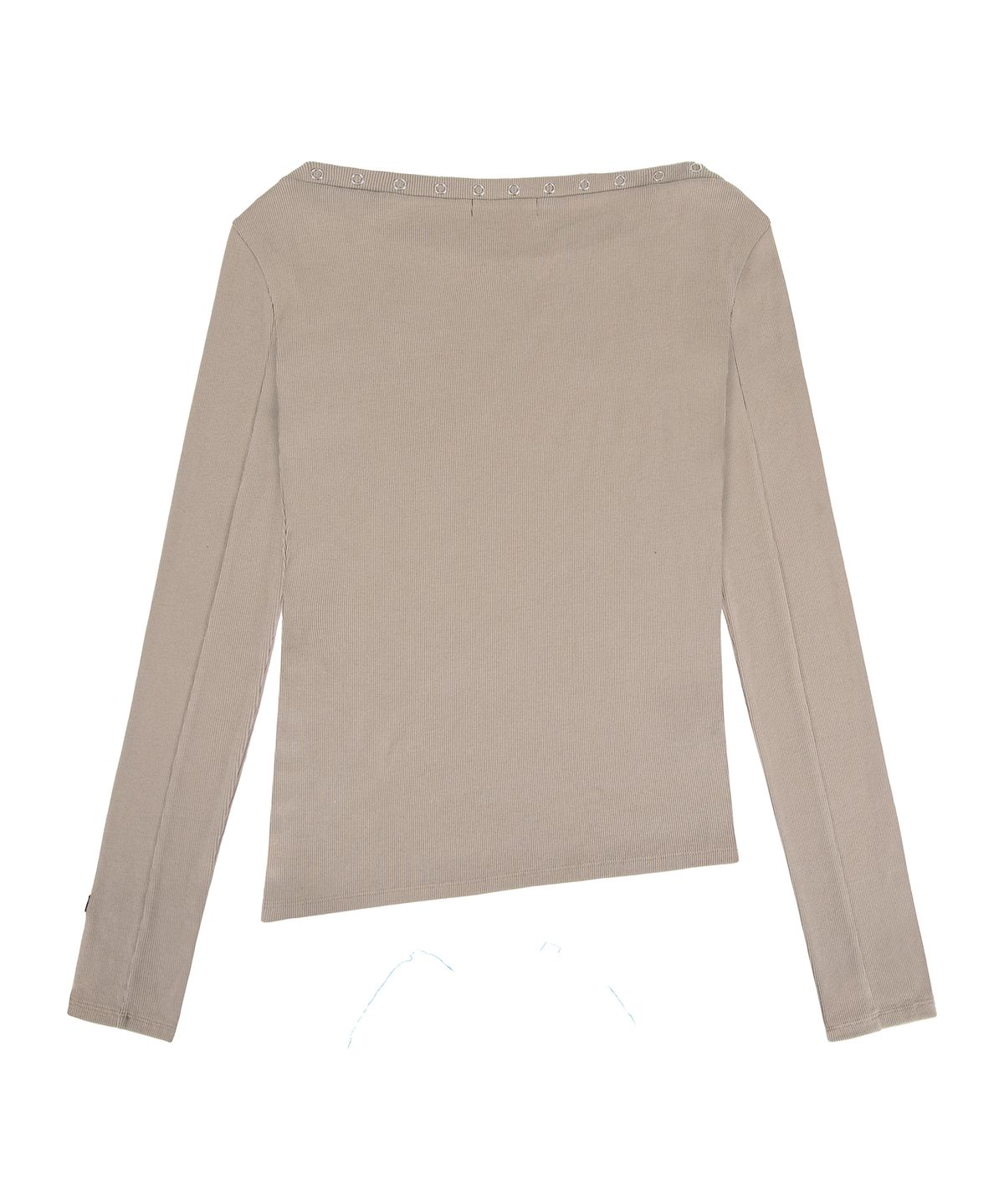 락케이크(ROCKCAKE) Snap Button Unbalanced Top - Beige