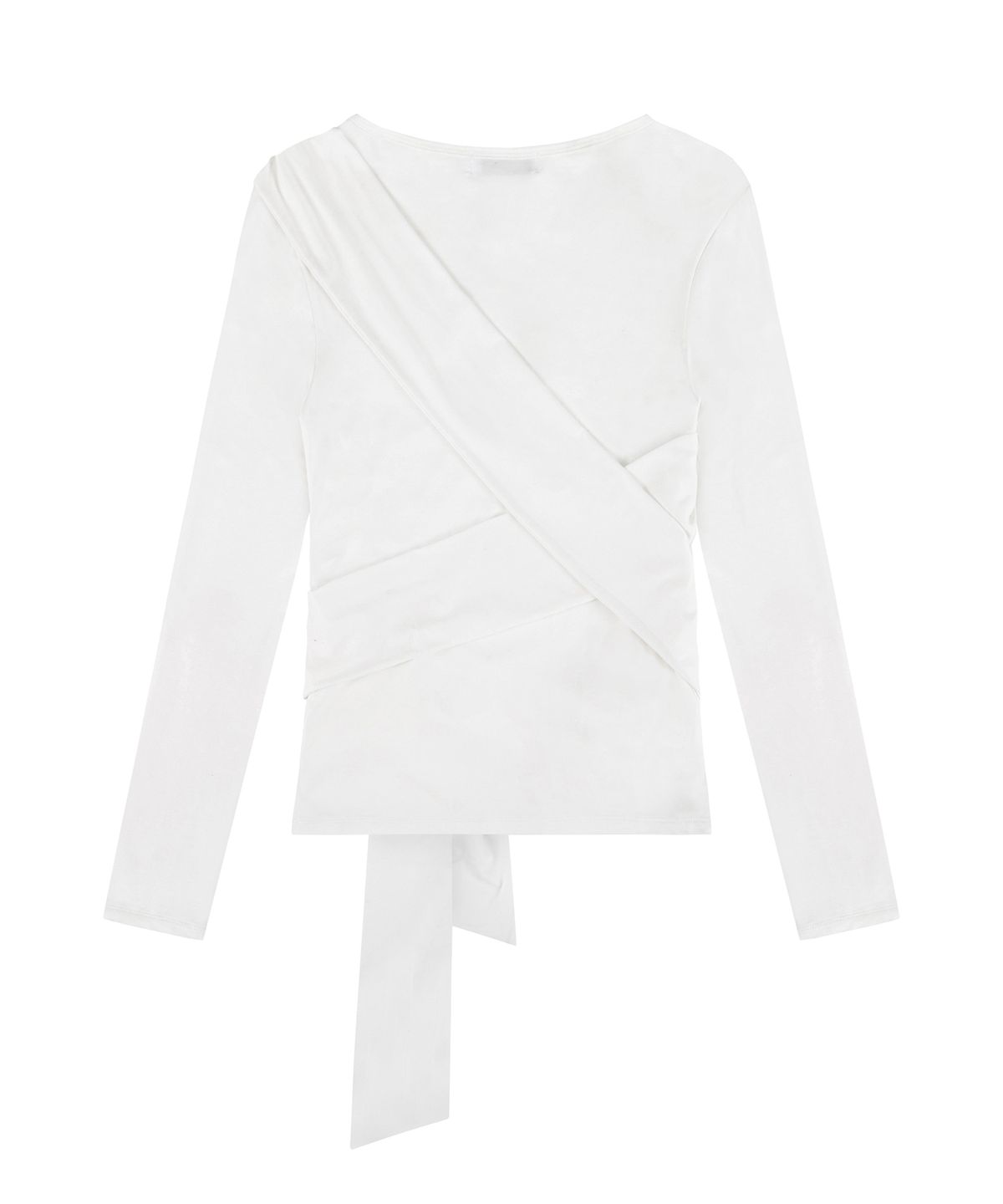 락케이크(ROCKCAKE) Strap Shirring Wrap Top - White