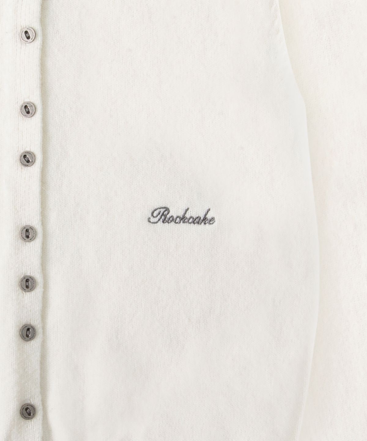 락케이크(ROCKCAKE) Essential Crewneck Cardigan - Ivory