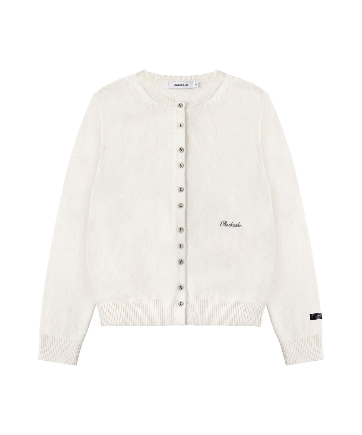락케이크(ROCKCAKE) Essential Crewneck Cardigan - Ivory