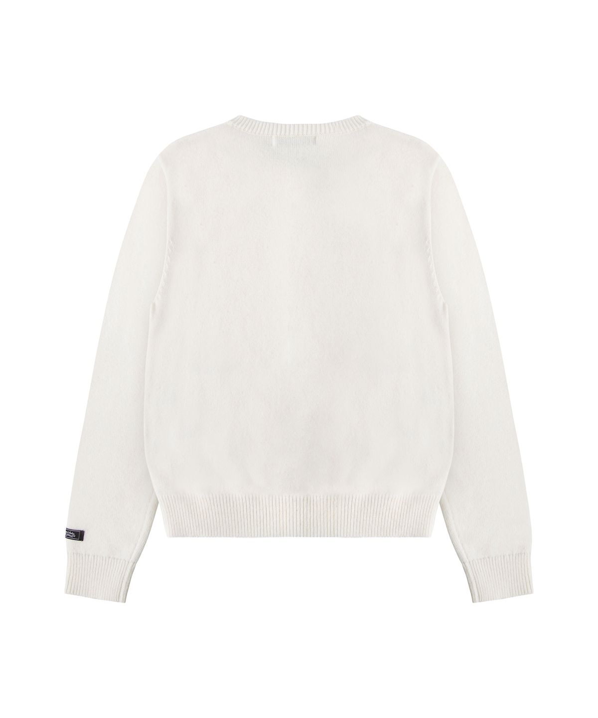 락케이크(ROCKCAKE) Essential Crewneck Cardigan - Ivory