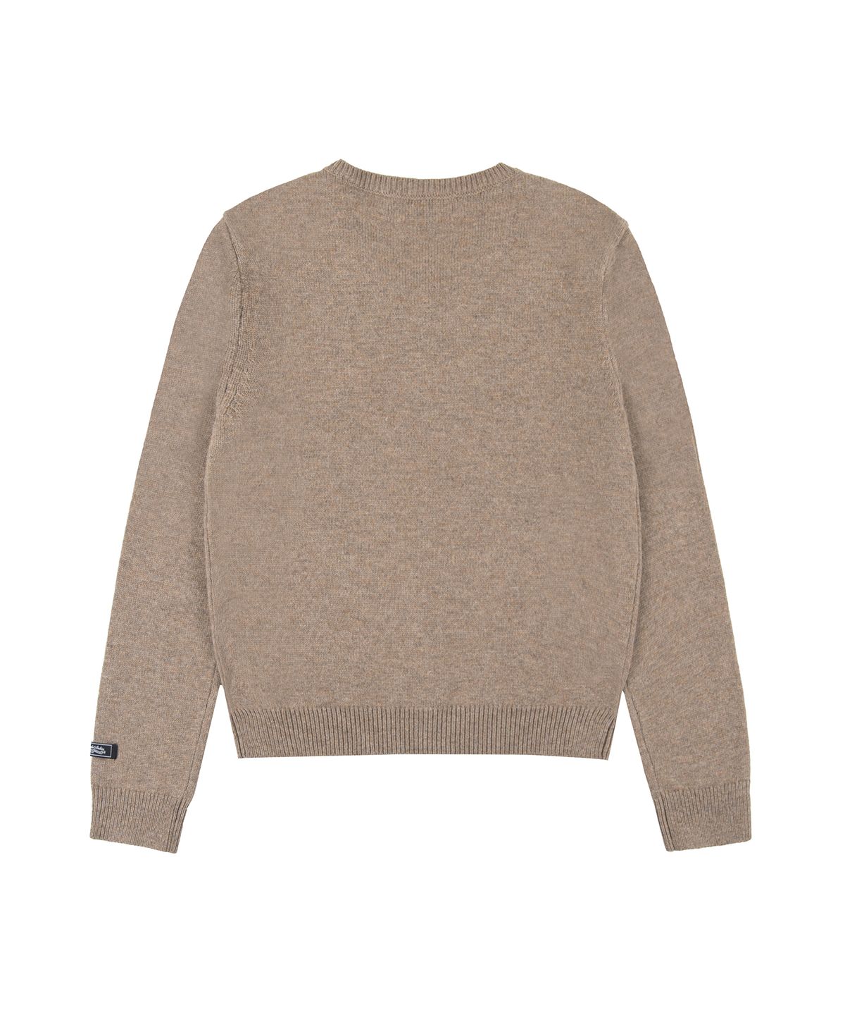 락케이크(ROCKCAKE) Essential Crewneck Cardigan - Beige